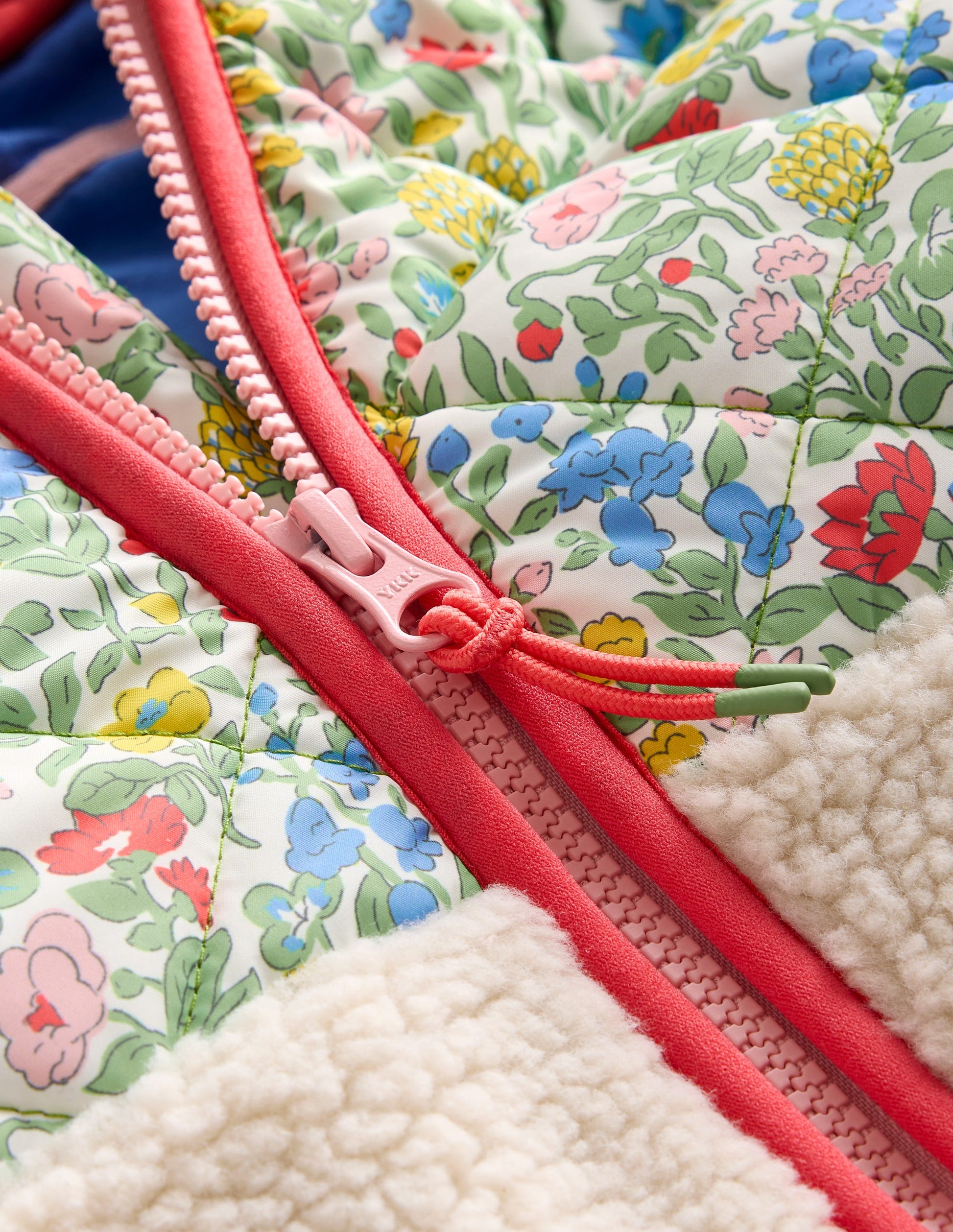 Annabelle Jacke mit Teddyfell-Mix-Bunt mit Blumenwiese-3