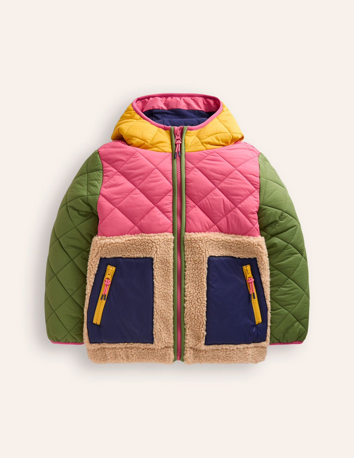 Veste Annabelle en borg mélangé-Colourblock multi - Image 1