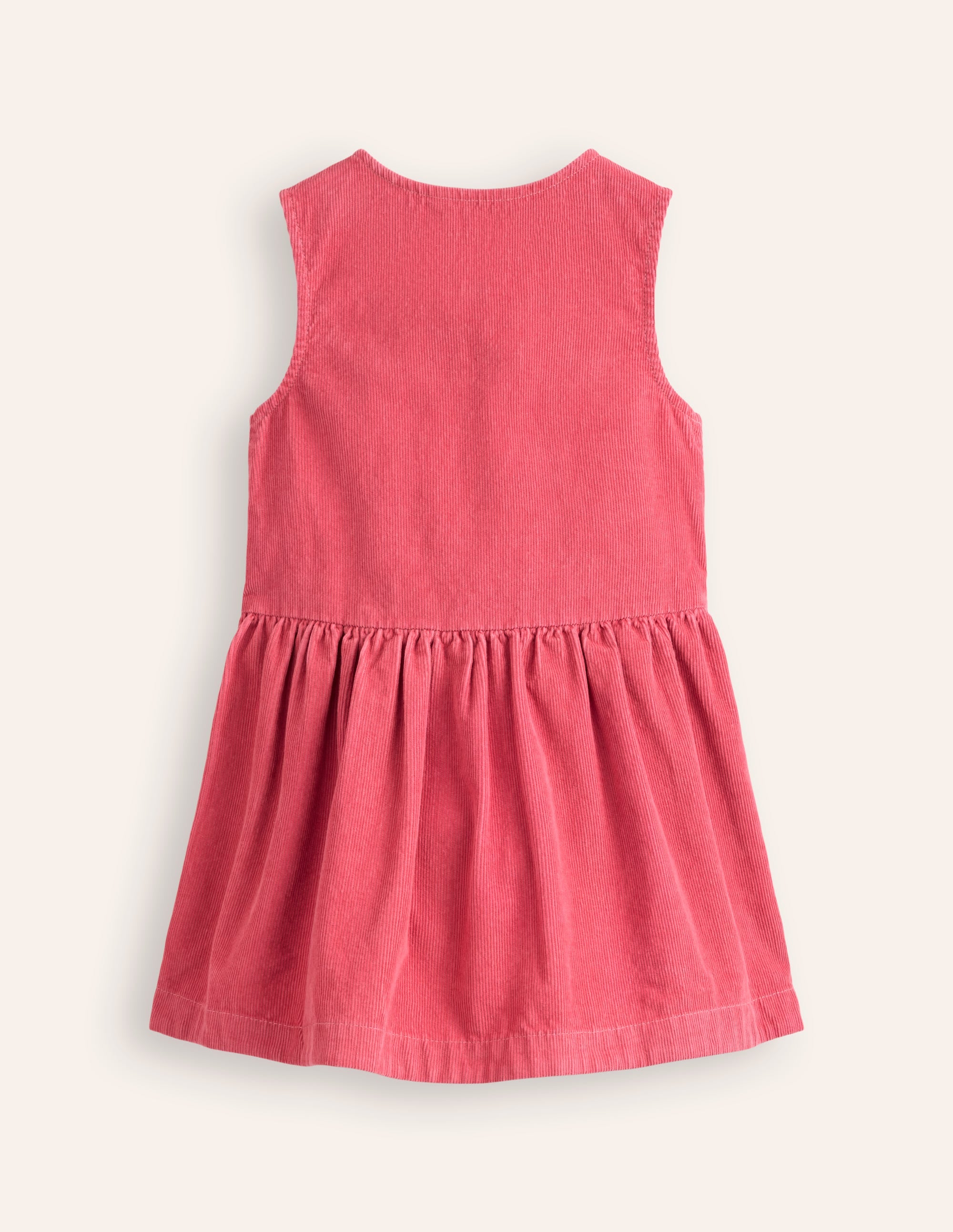 Robe chasuble boutonnée-Velours Rose Vintage - Image 2