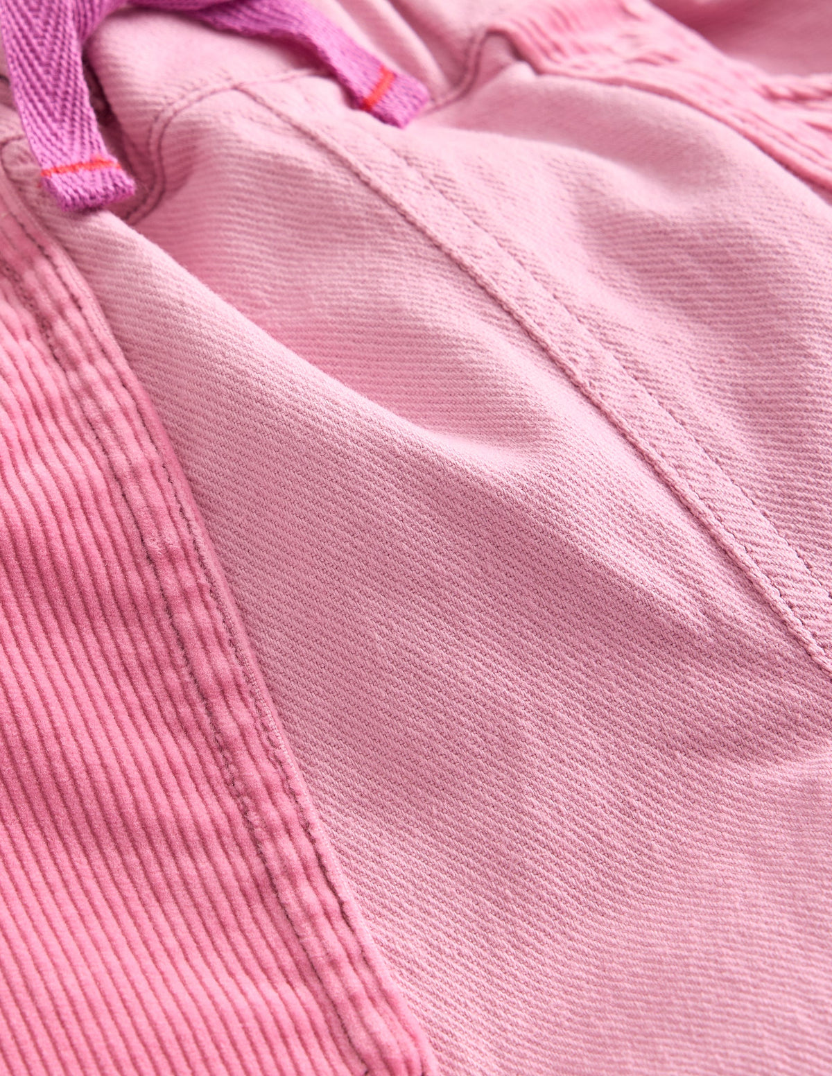 Pantalon à enfiler avec poches en velours côtelé-Mauve rose brume-3
