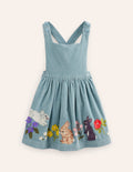 Lucilla Schürzenkleid-Vintage-Blau Hasen