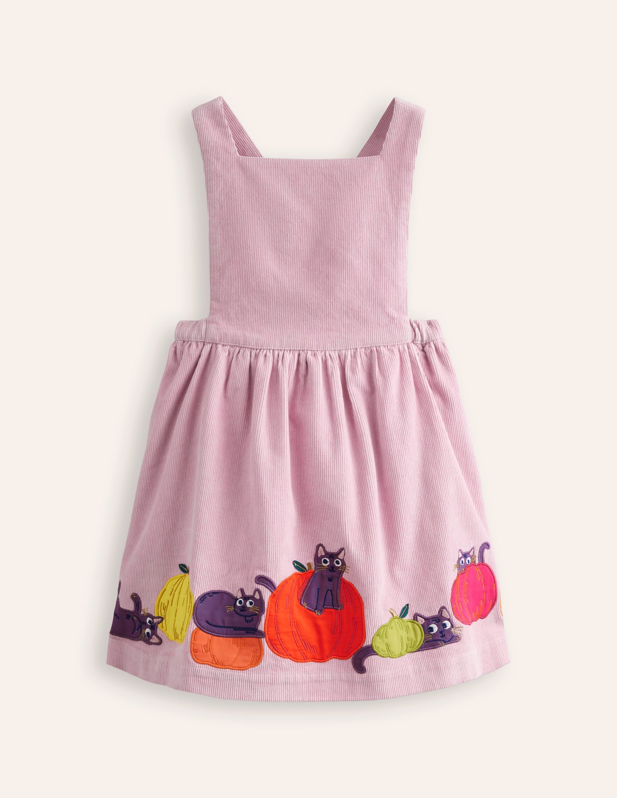 Robe chasuble Lucilla-Chats citrouille mauve brumeux - Image 1