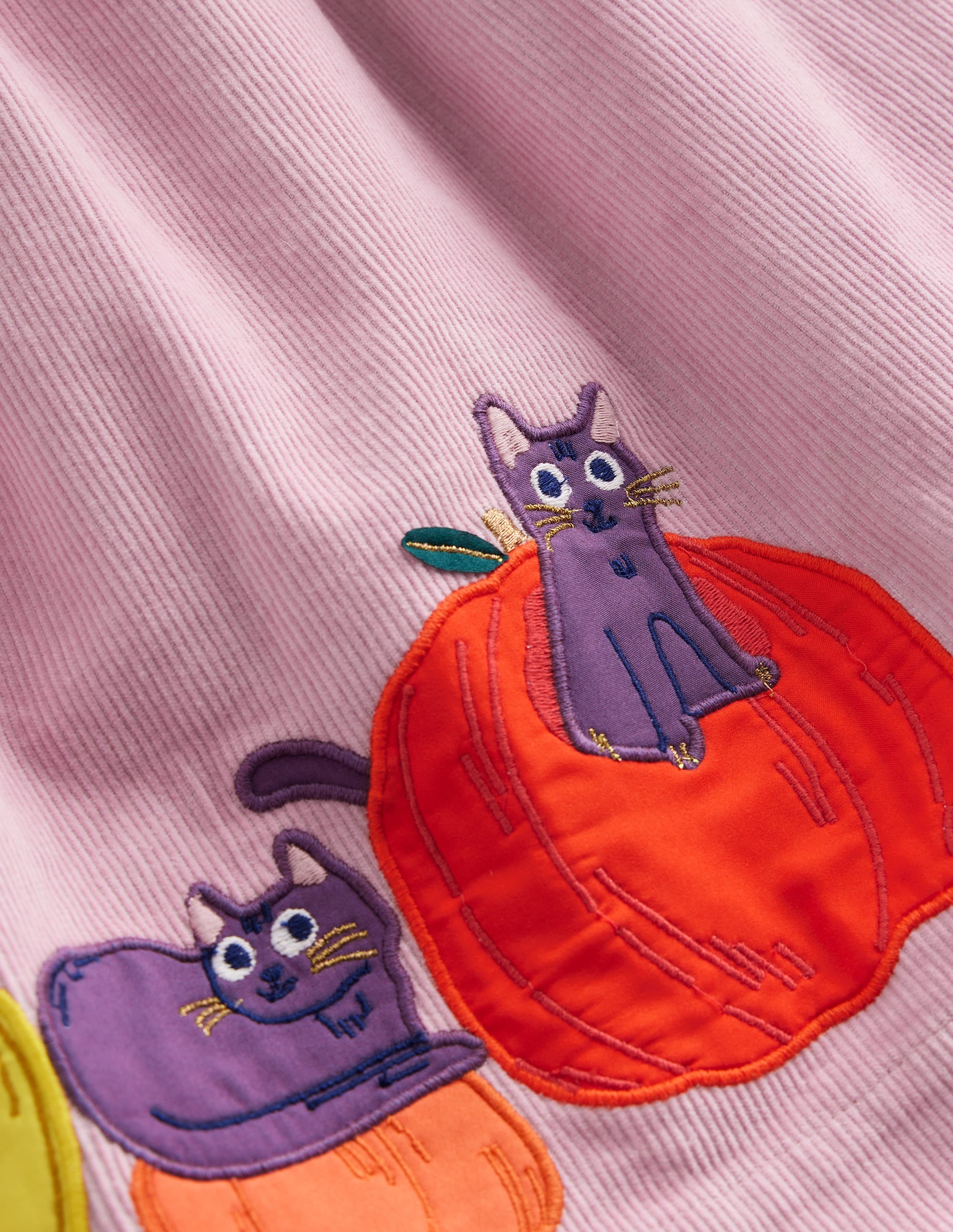 Robe chasuble Lucilla-Chats citrouille mauve brumeux - Image 3