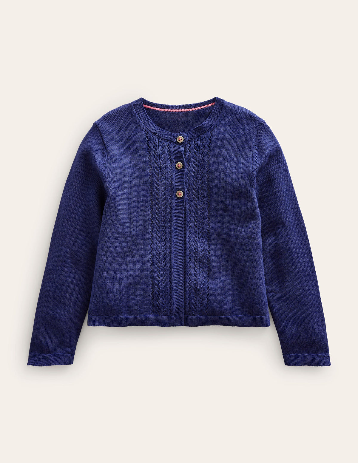 Strickjacke aus Baumwolle mit Pointelle-Design-Anemone - Image 1