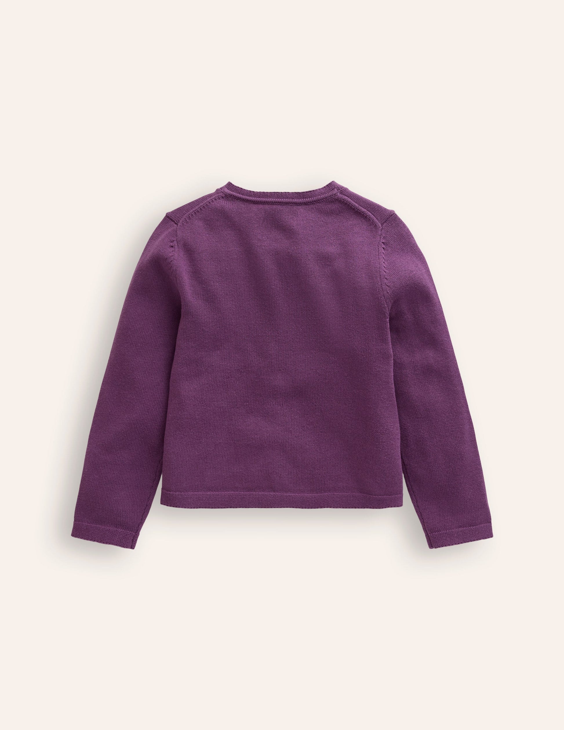 Strickjacke aus Baumwolle mit Pointelle-Design-Lila Beerensmoothie-2