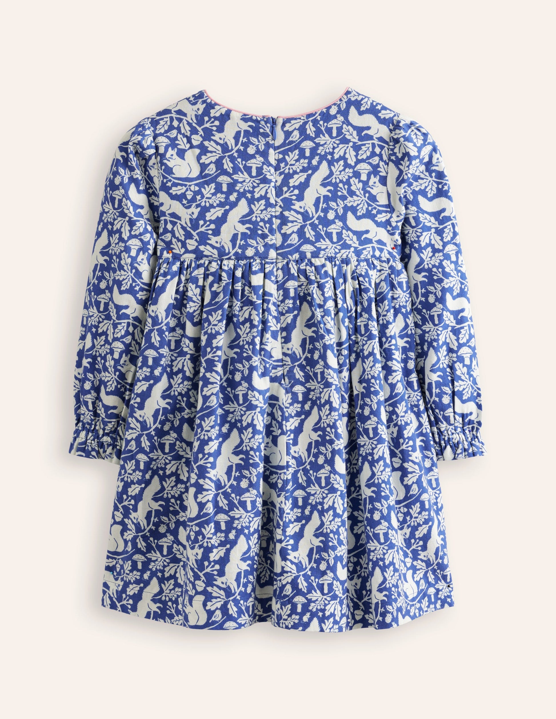 Bess Gesmoktes Kleid-Saphir Wald Eichhörnchen-2