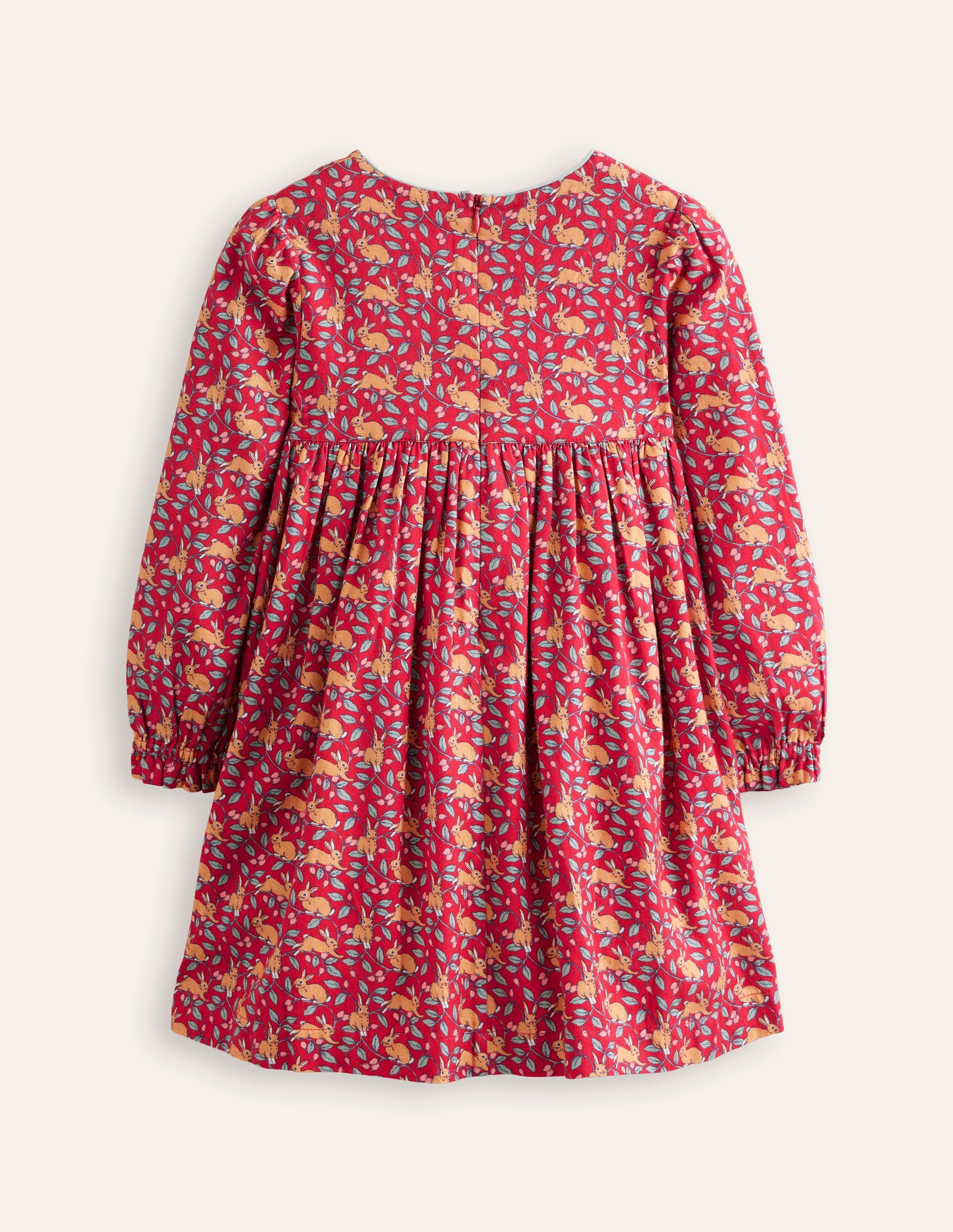 Bess Gesmoktes Kleid-Kastanienbraun Hasen - Image 2
