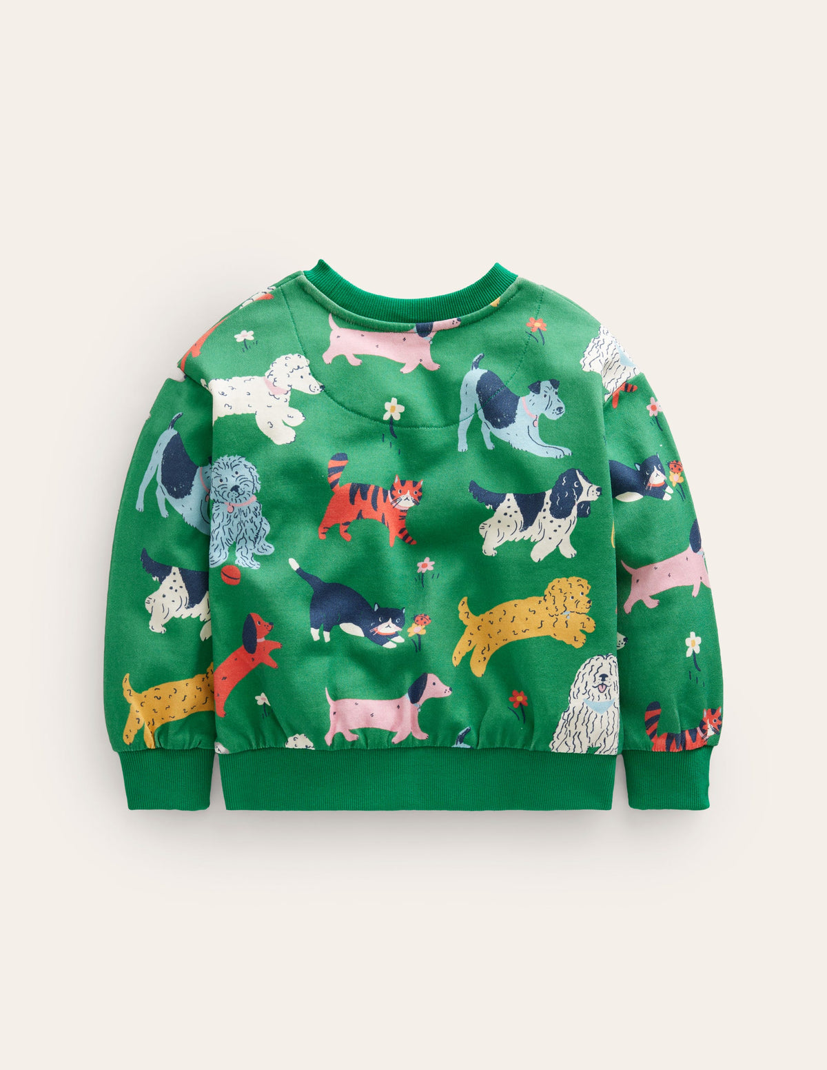 Printed Relaxed Sweatshirt-Green Park Play Pets - Image 2
