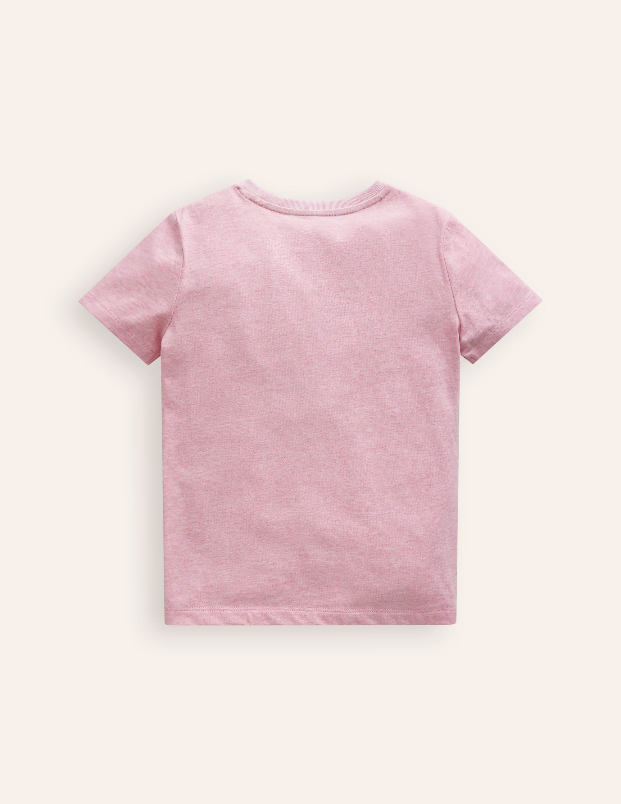 T-shirt à motif appliqué-Rose chiné - Image 2