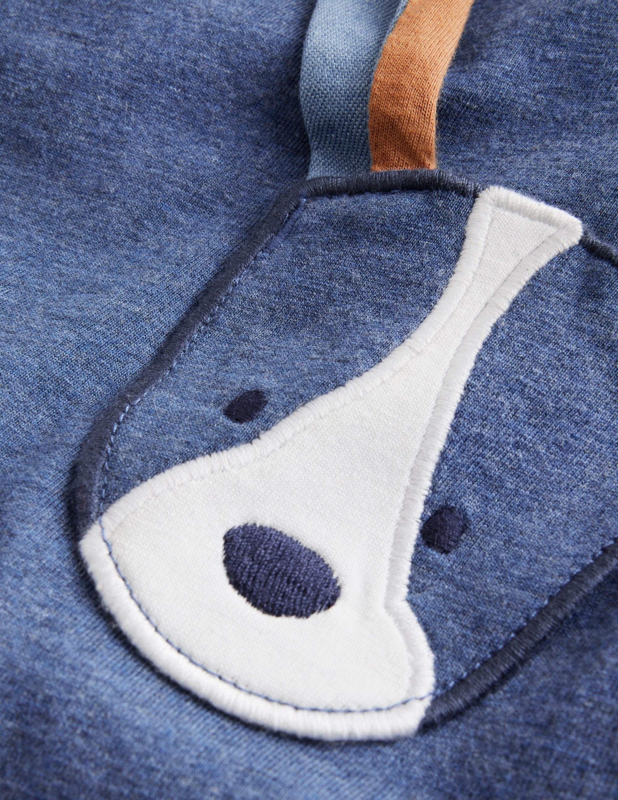 T-Shirt mit appliziertem Motiv-Steuerbord-Blau Meliert - Image 5