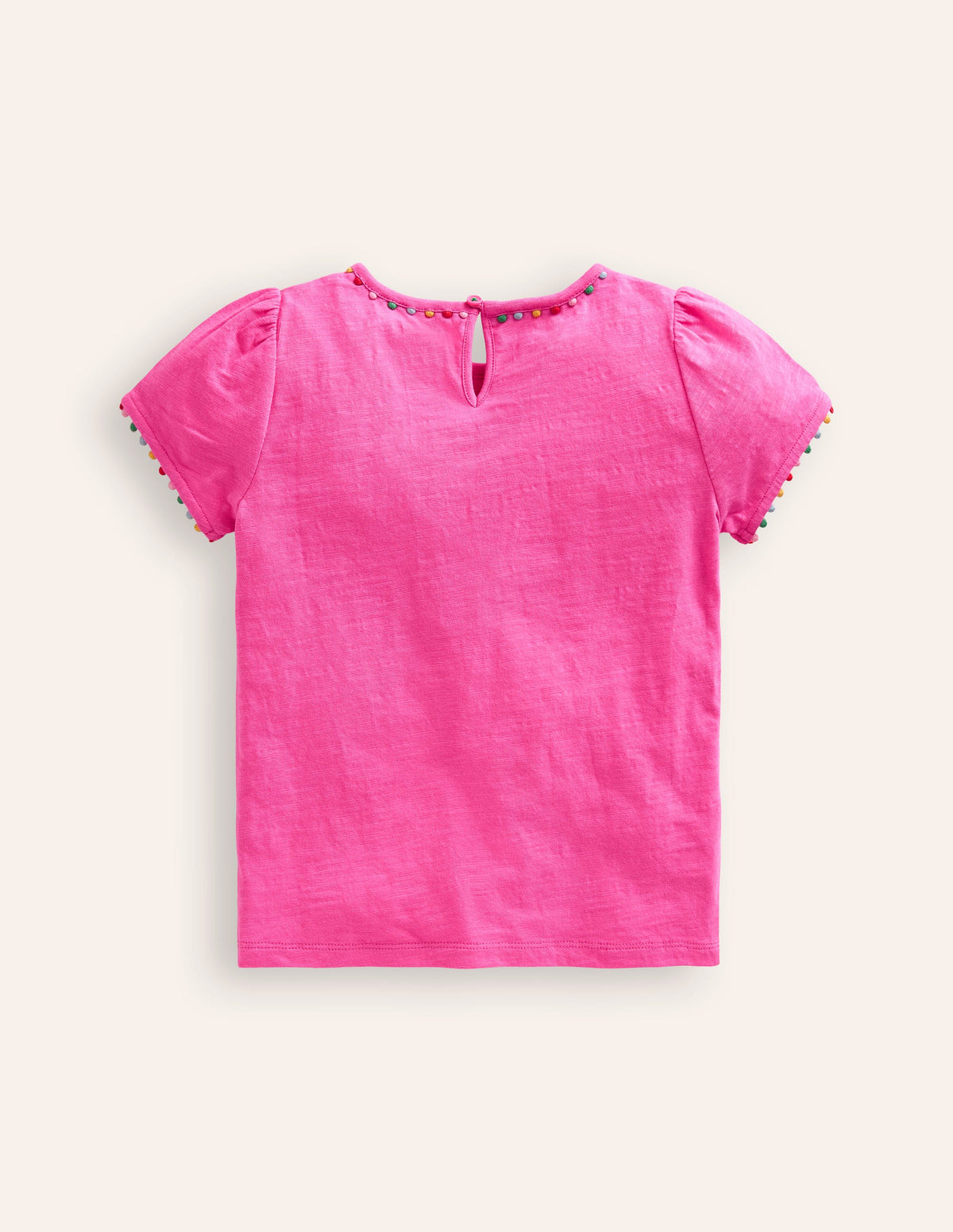 Ali T-Shirt mit Puffärmeln und Bommeln-Erdbeerrosa - Image 2