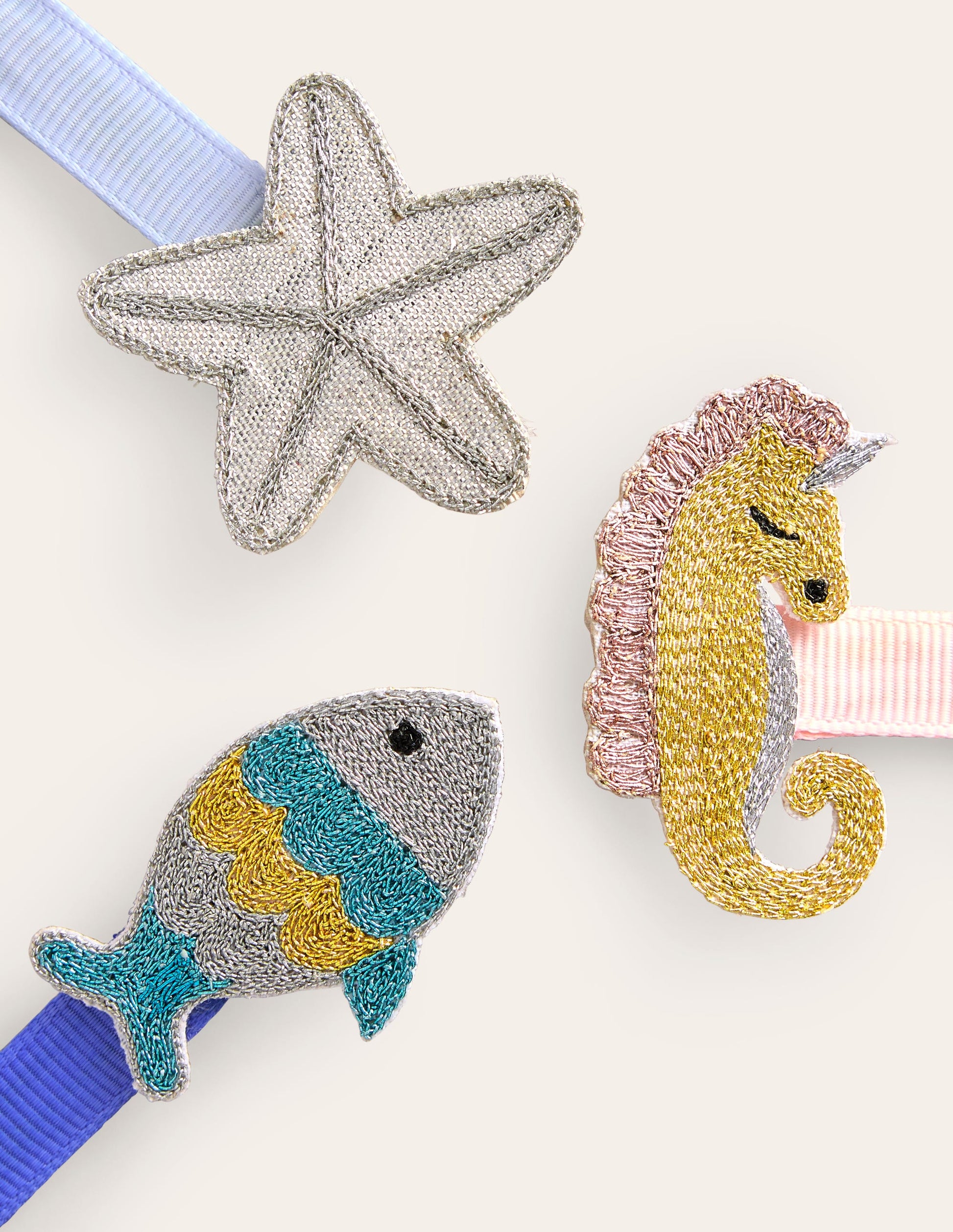 3 barrettes à cheveux-Animaux marins-2
