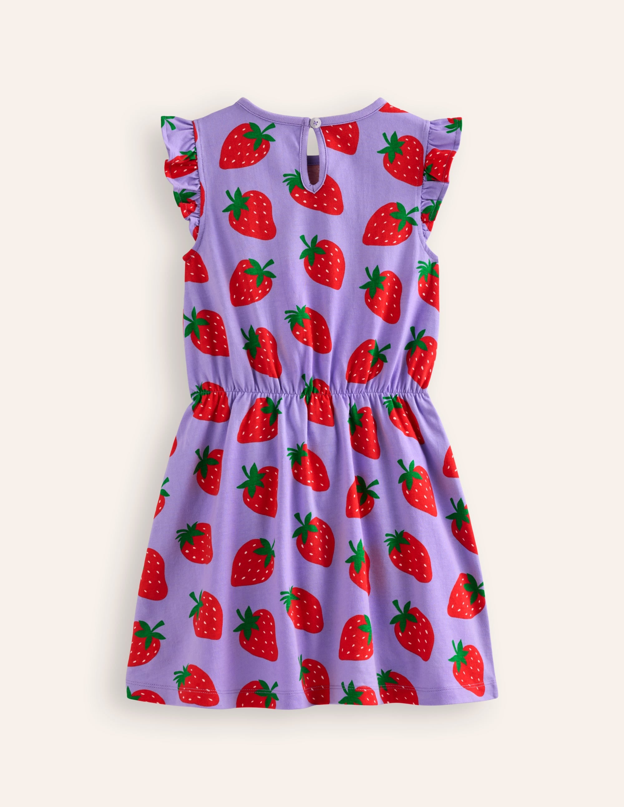Jerseykleid mit Rüschenärmeln-Parmaviolett Erdbeeren - Image 2