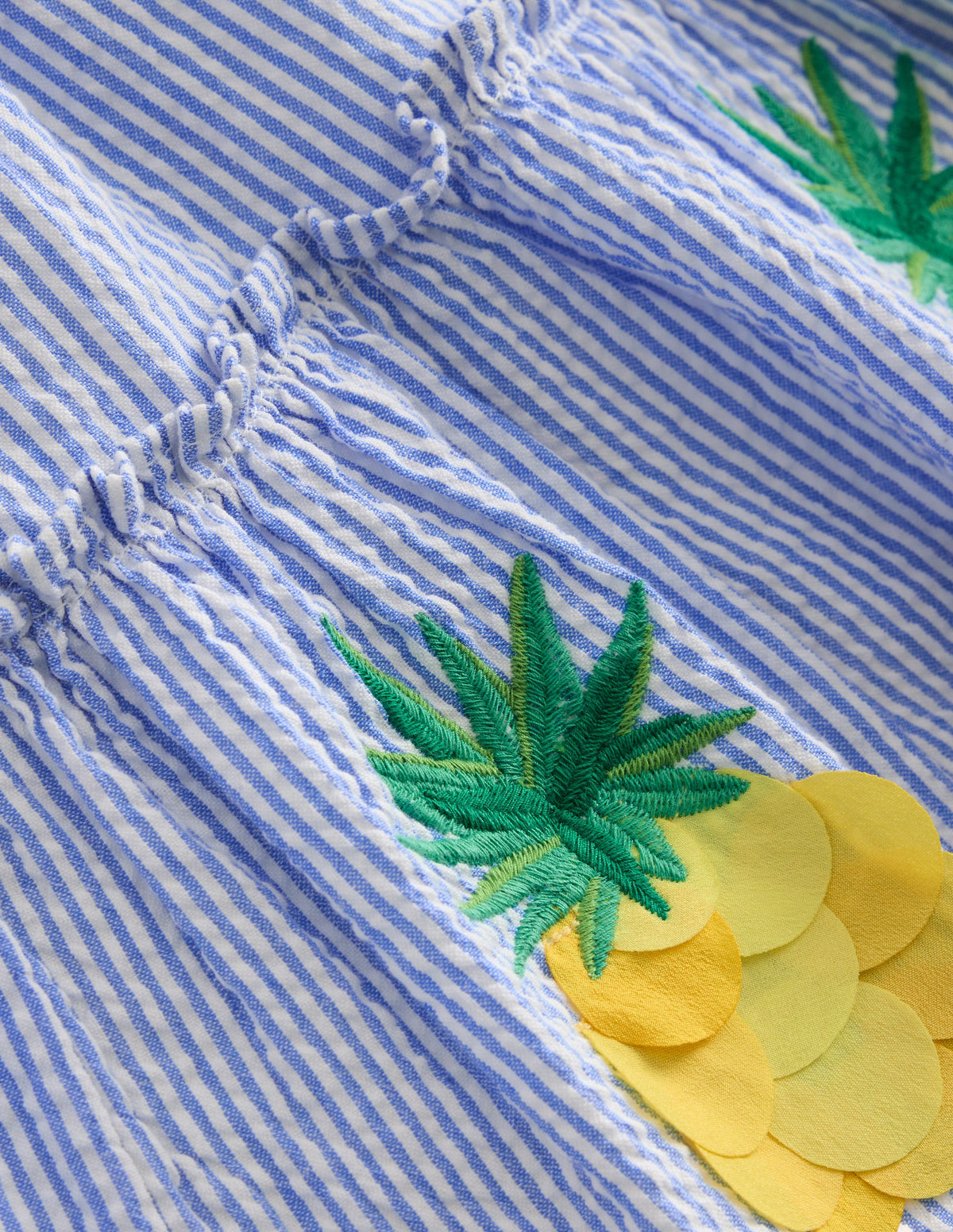Rock mit Applikation-Naturweiß/ Surfblau Ananas - Image 3