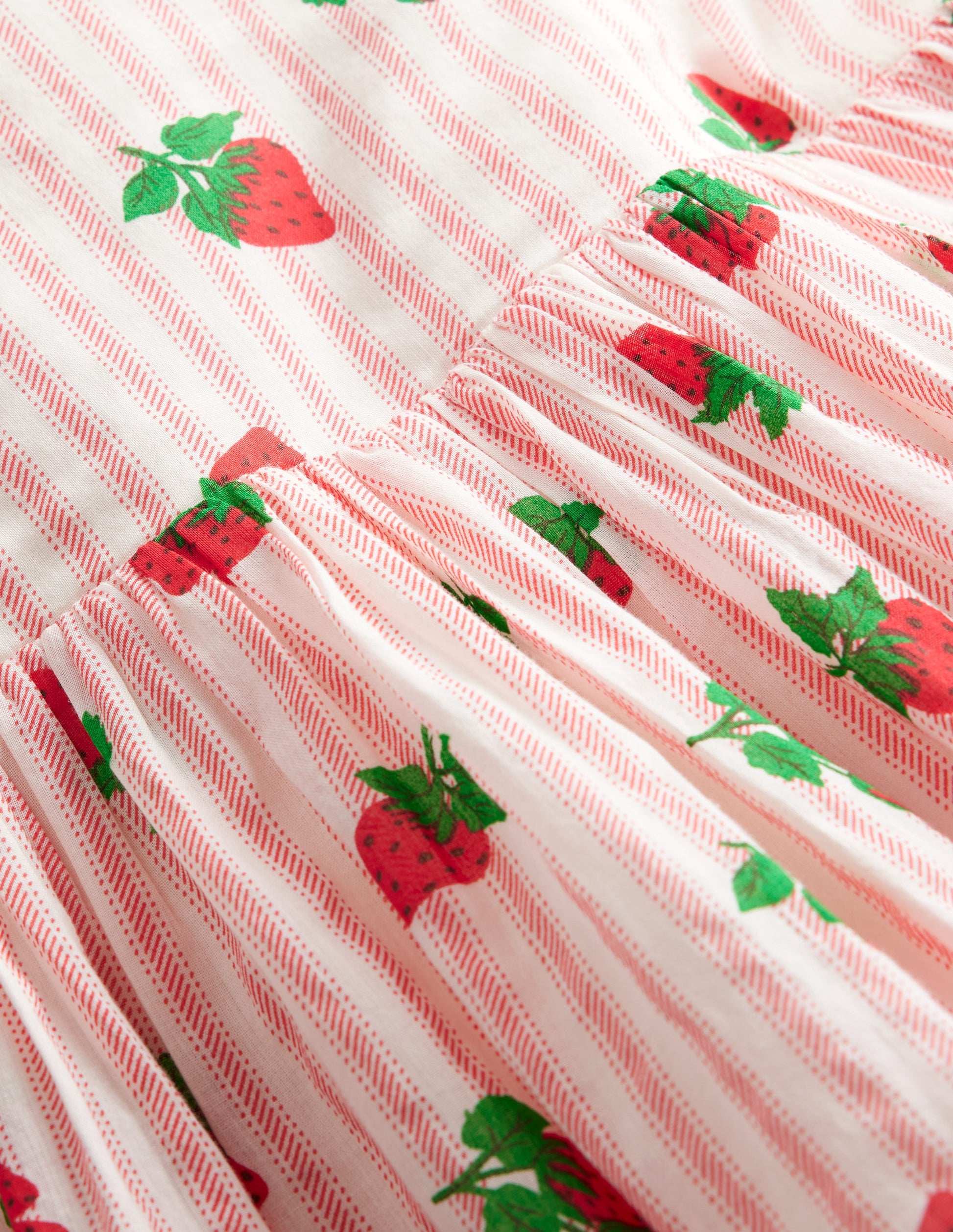 Robe à dos croisé-Rayé fraise vintage-3