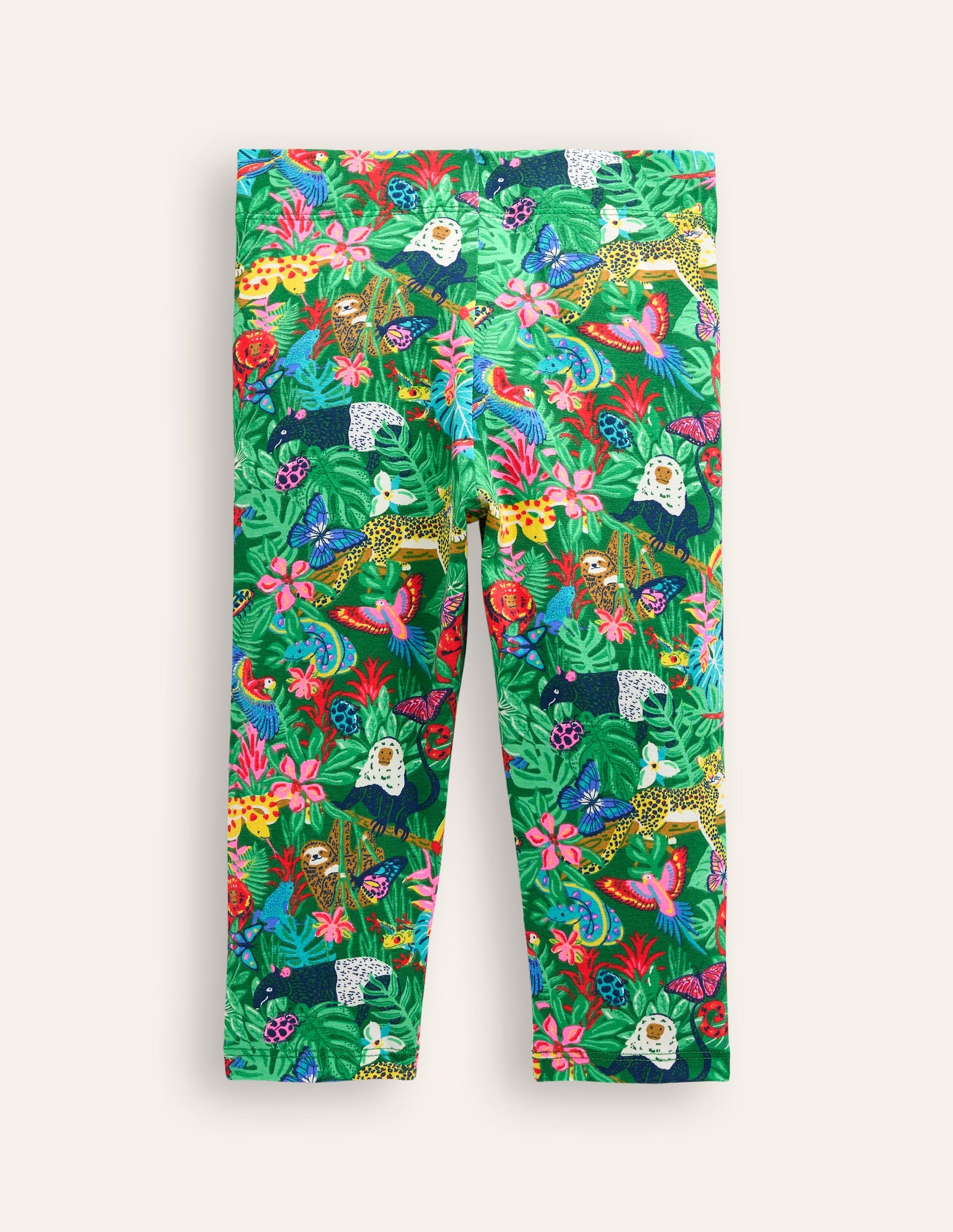 Lustige, verkürzte Leggings-Fichtengrün Regenwald-2