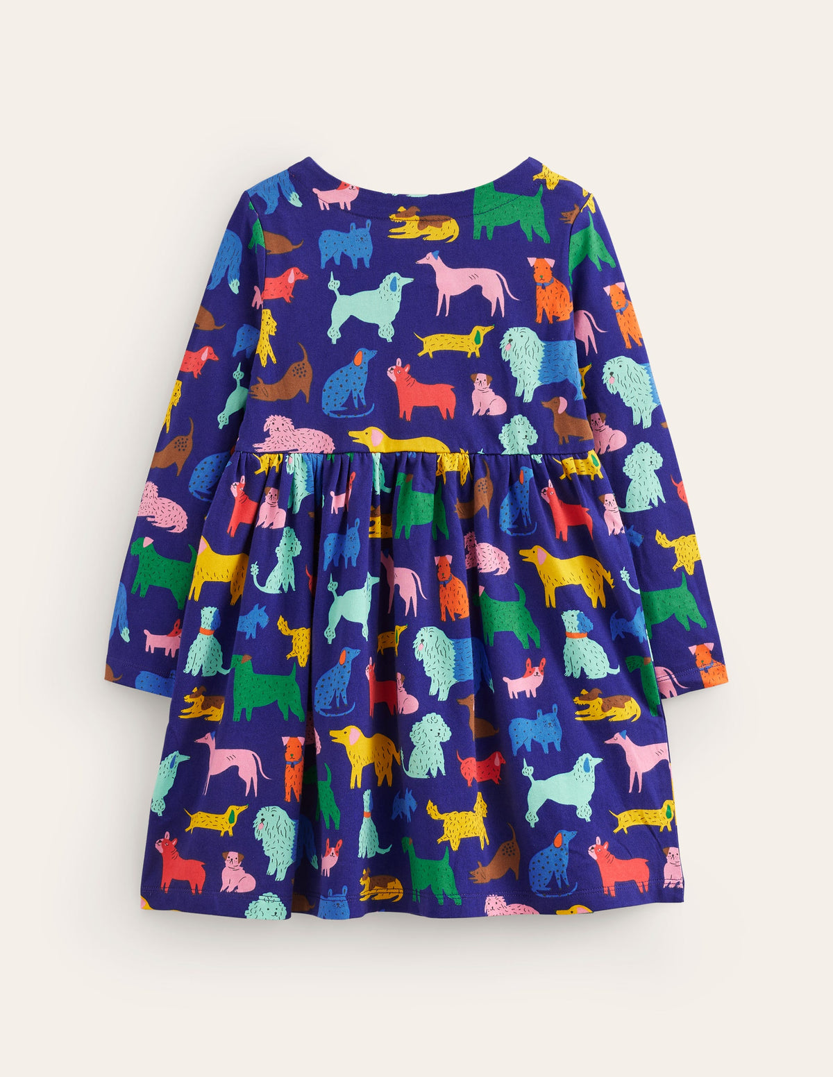 Robe fun à manches longues en jersey-Chiens espiègles tribord - Image 2