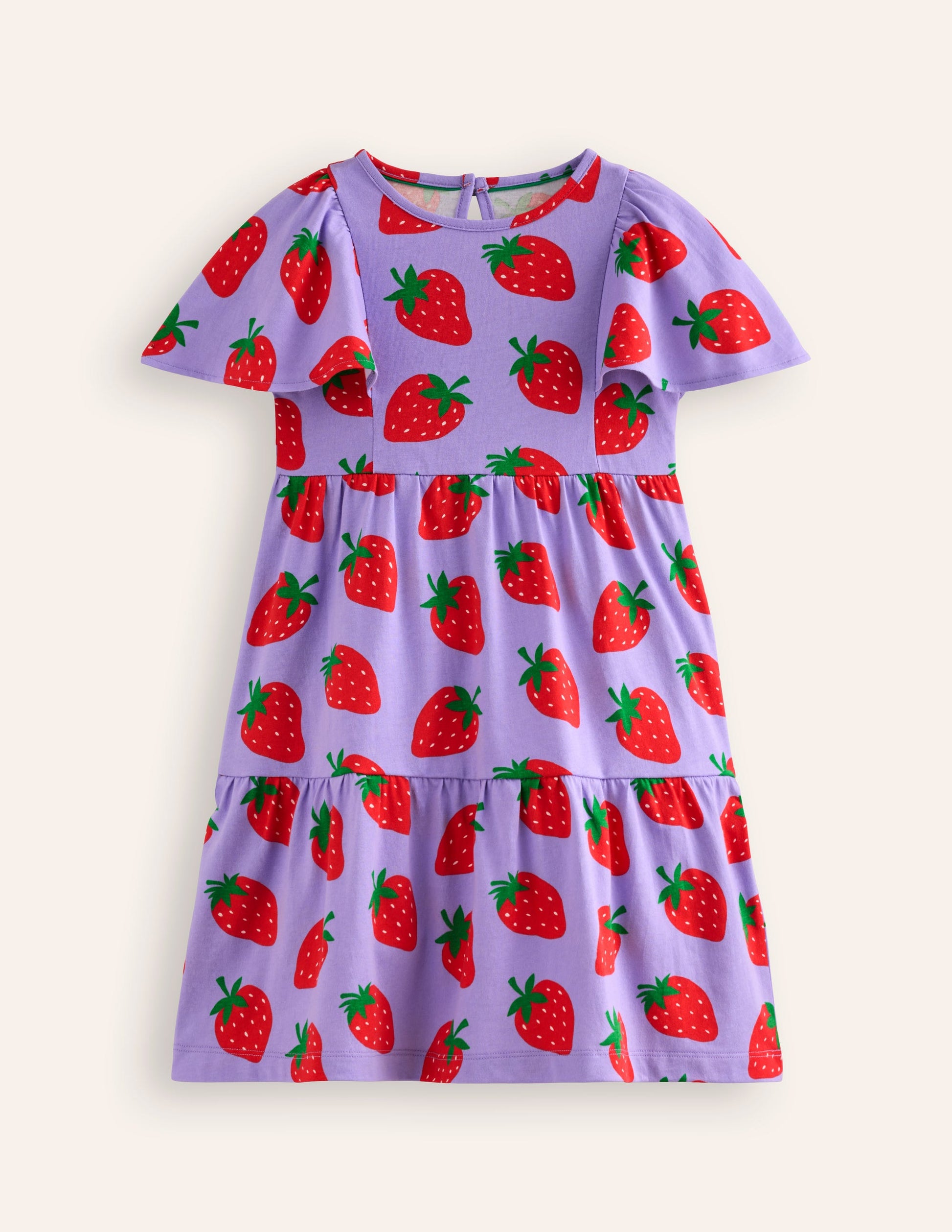 Gestuftes Jersey-Flatterkleid-Parma-Violett Erdbeeren-1