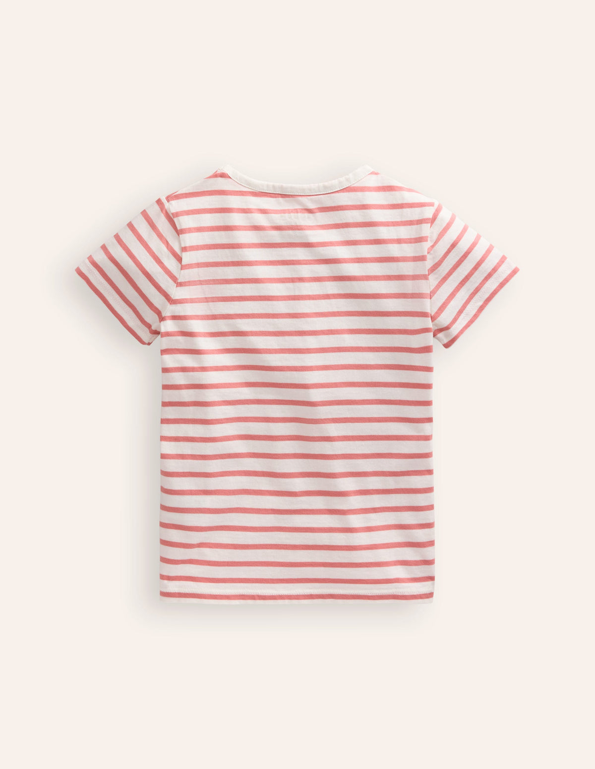 Kurzärmeliges T-Shirt mit Applikation-Naturweiß / Pink Meerkatze - Image 2
