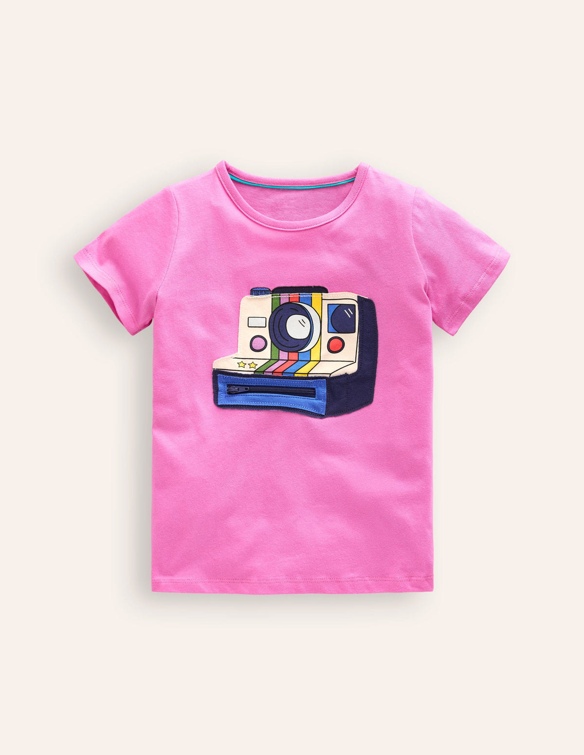 Peppiges T-Shirt mit Applikationen-Erdbeereis Polaroid-1