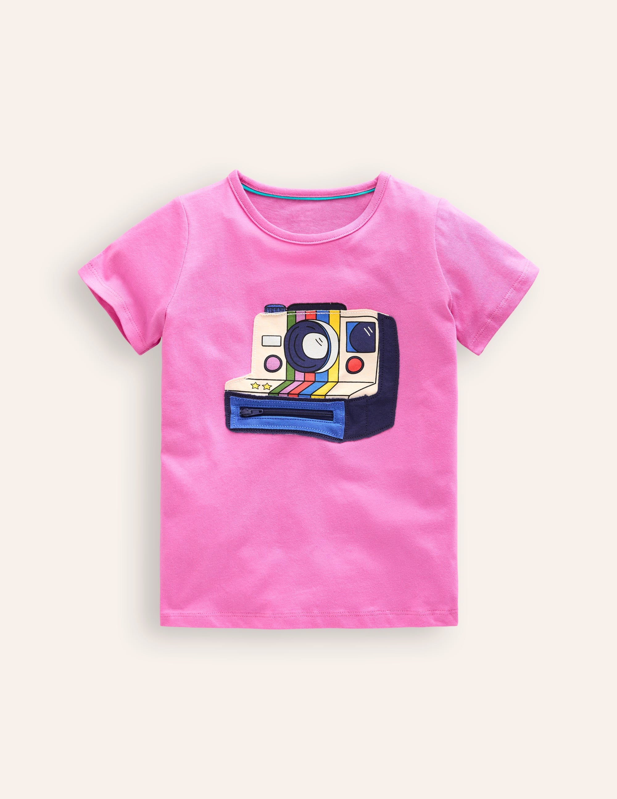 Peppiges T-Shirt mit Applikationen-Erdbeereis Polaroid - Image 1