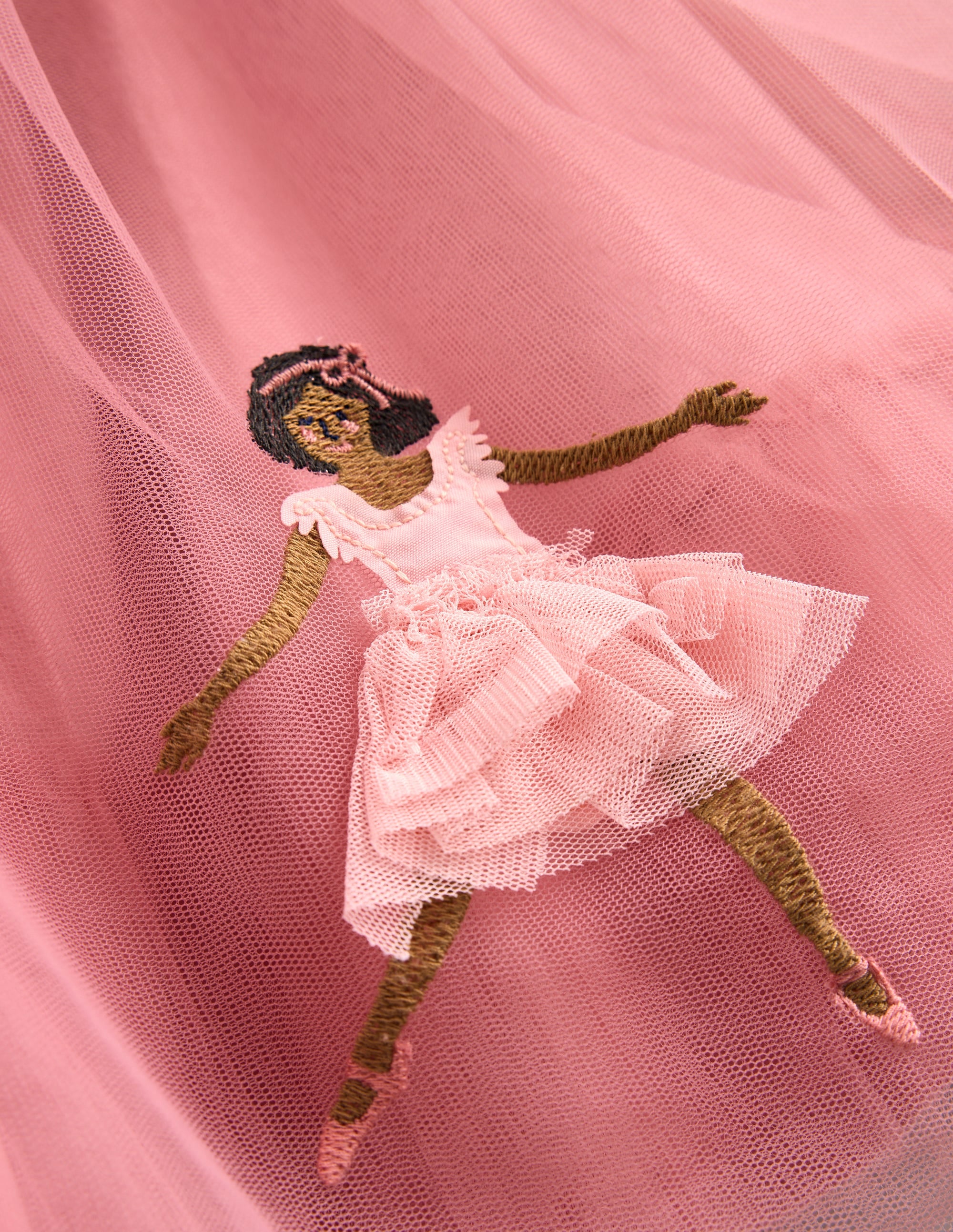 Robe de ballerine en tulle à appliqué-Ballerines rose amande - Image 3