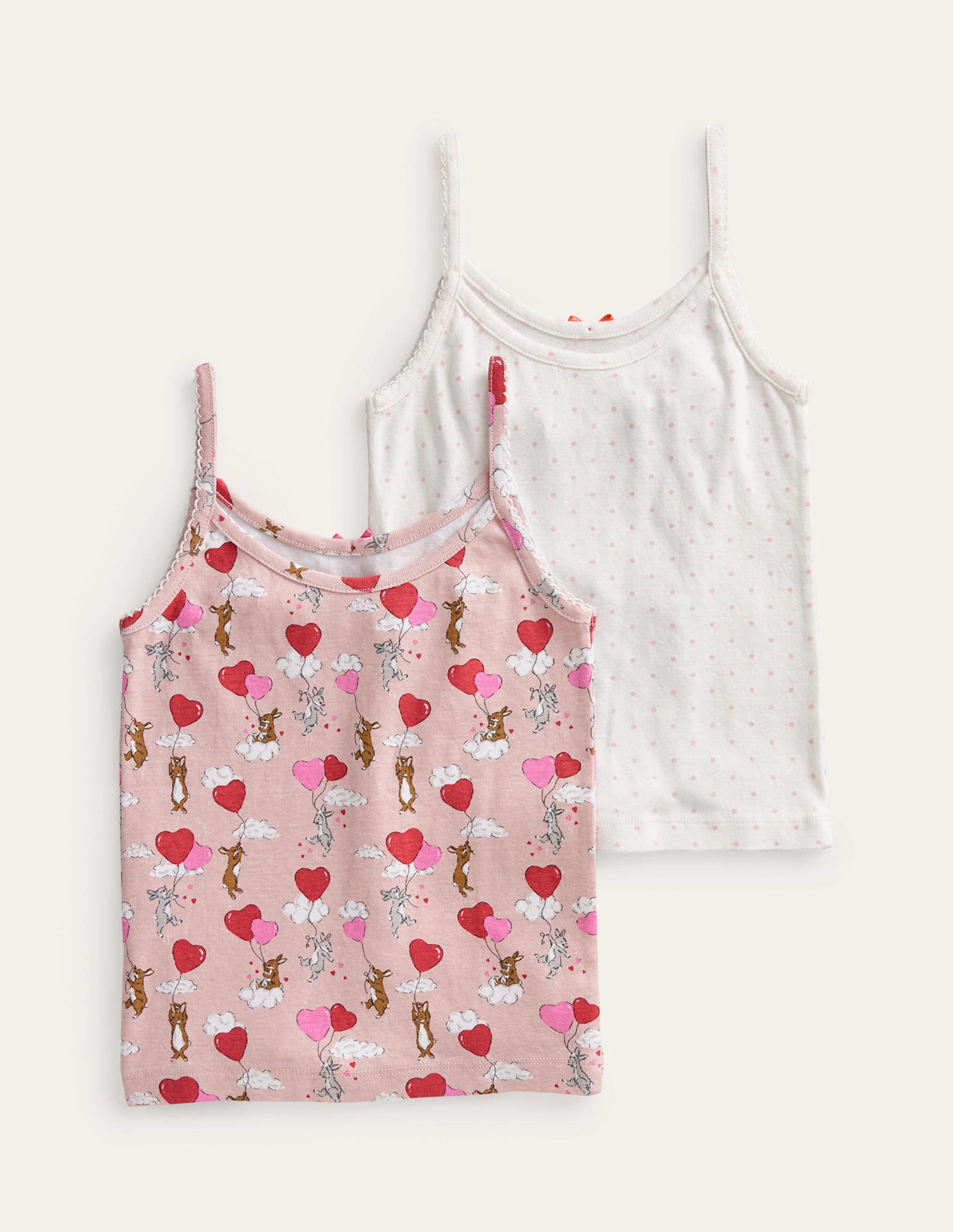 2er-Pack Unterhemden-Rosa Hasen Herzen - Image 2