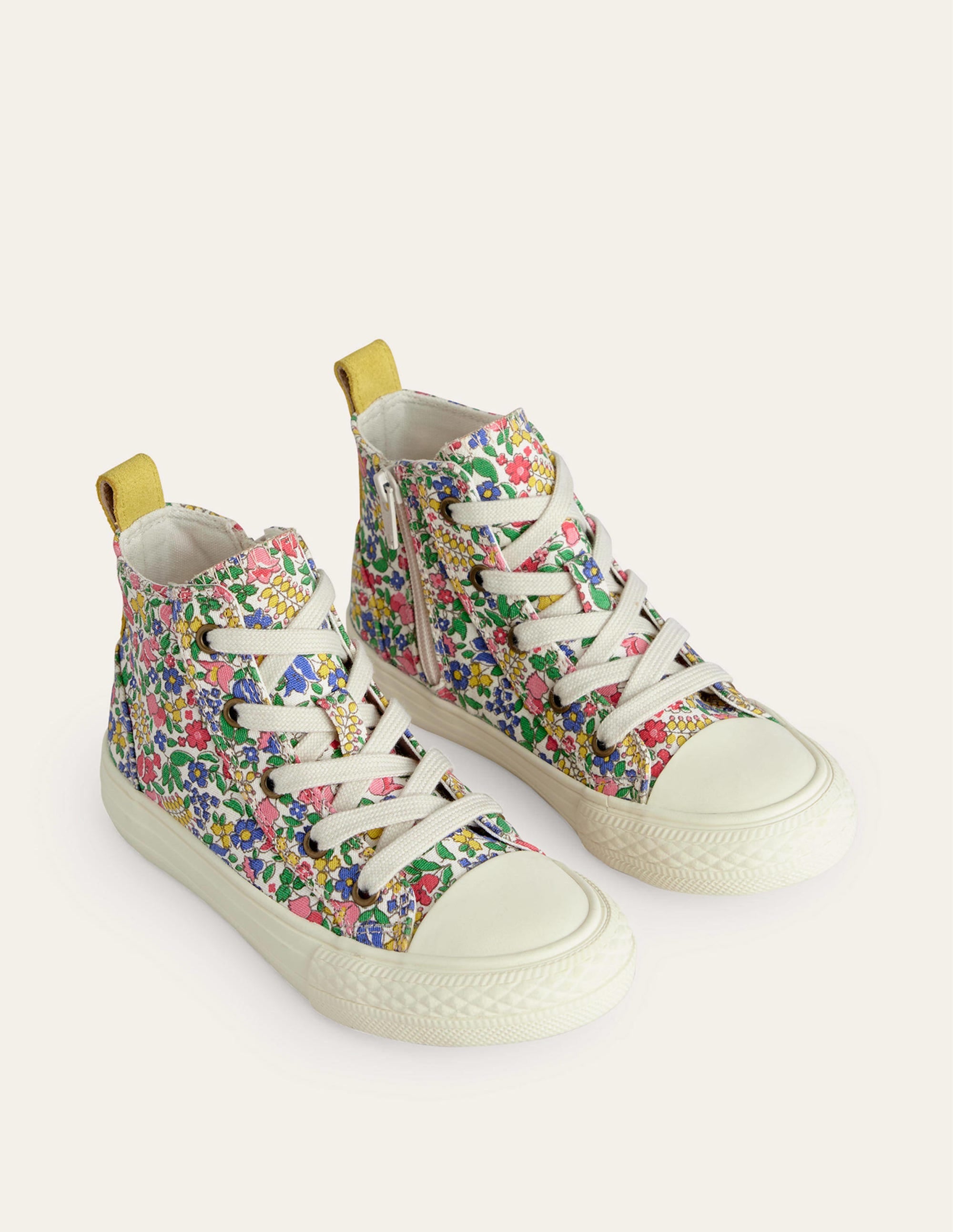 Hochgeschnittene Canvas-Sneaker-Bunt Blumenbeet - Image 2