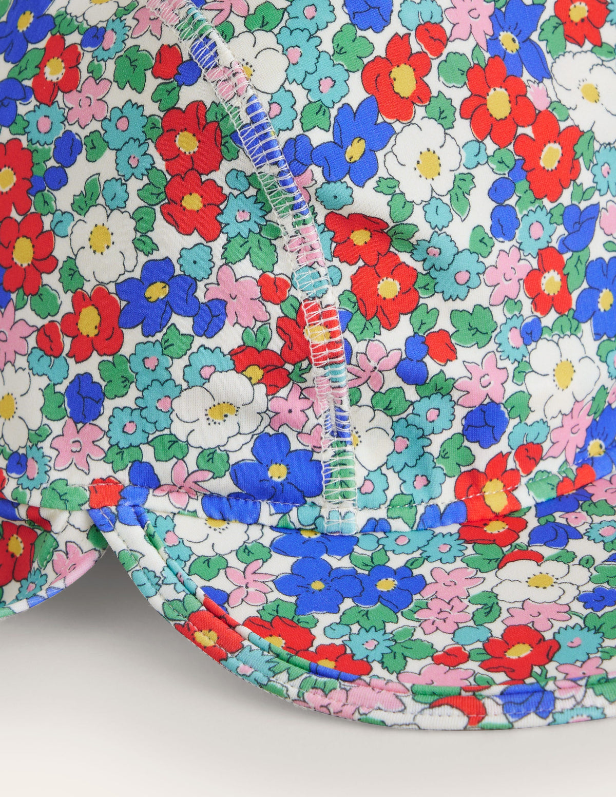 Schwimmhut mit Sonnenschutz und Muster-Bunt & Nautisch Floral - Image 2