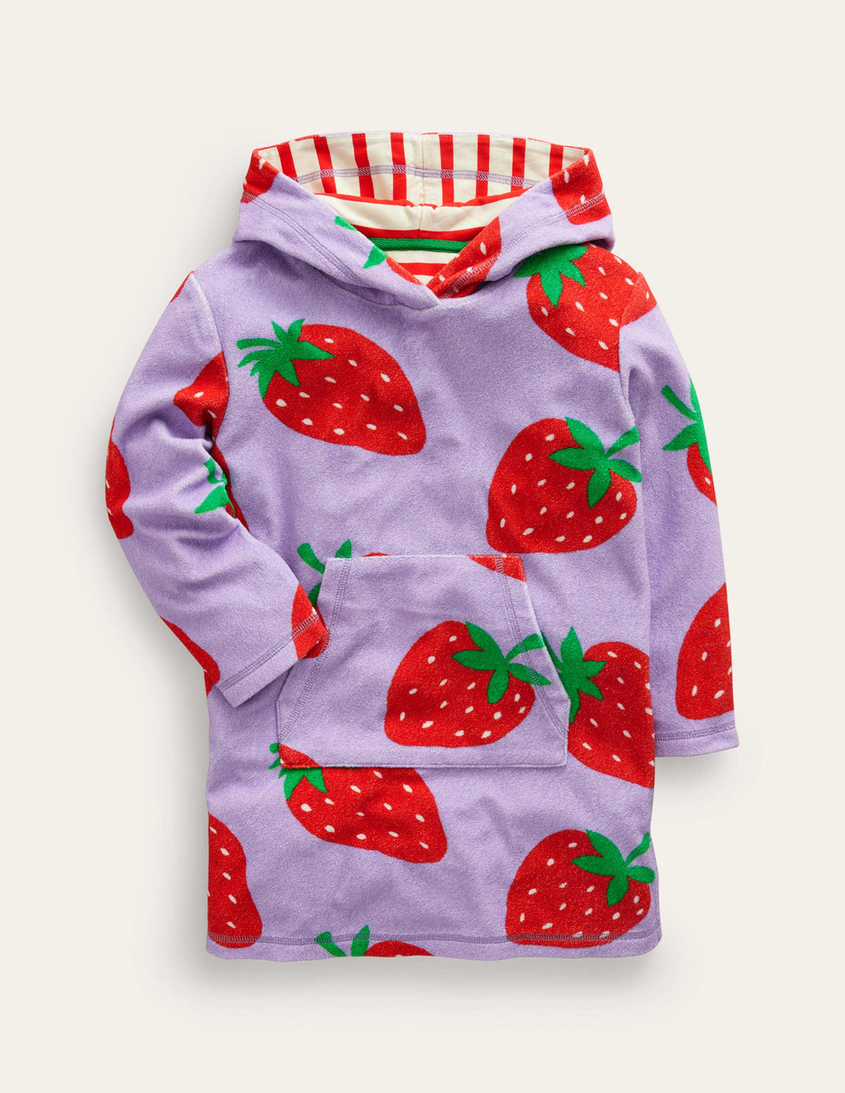 Frottee-Badeponcho-Parma-Violett Erdbeeren-1
