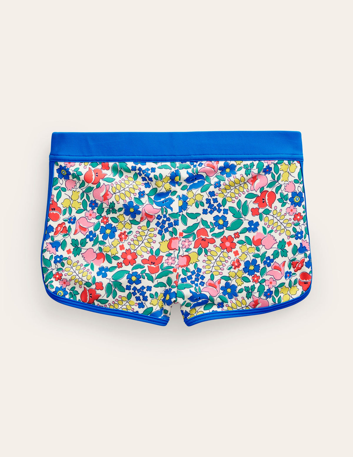 Gemusterte Badeshorts-Bunt Blumenbeet-2