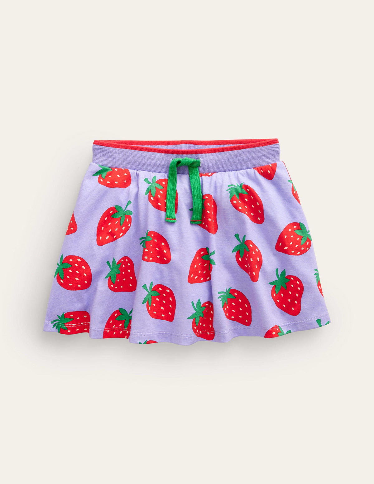 Gemusterter Jersey-Skort-Parma-Violett Erdbeeren - Image 1