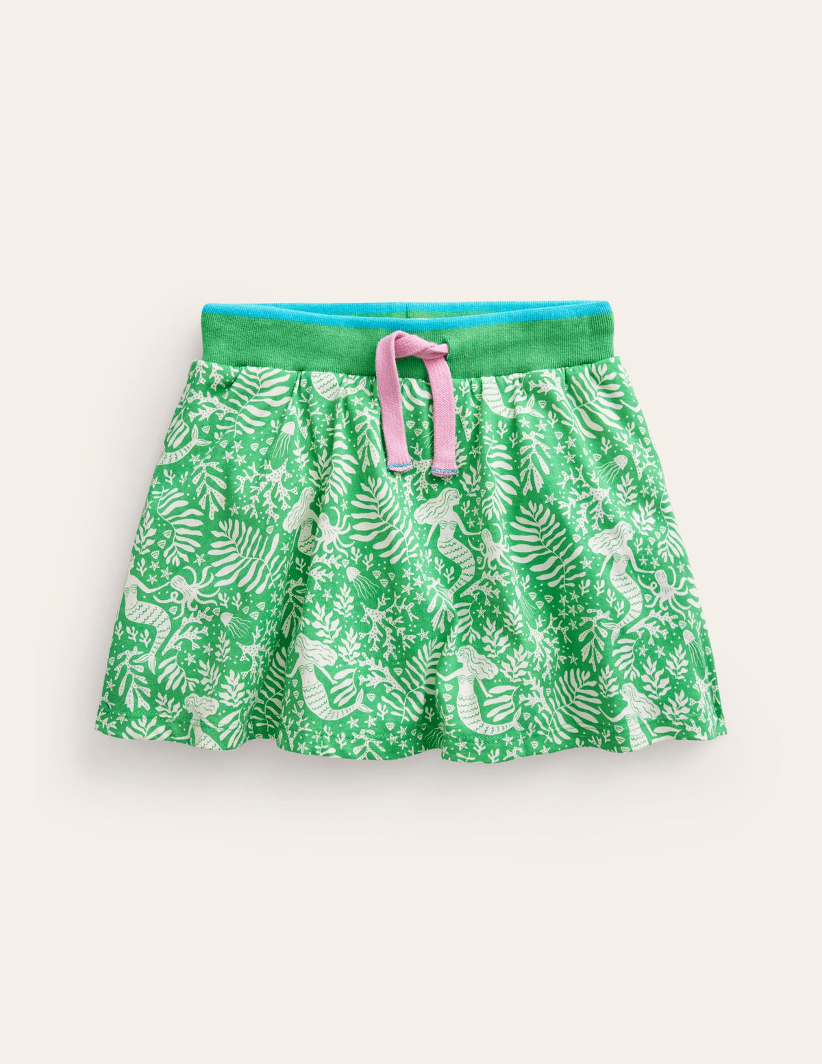 Gemusterter Jersey-Skort-Erbsengrün Meerjungfrauen - Image 1