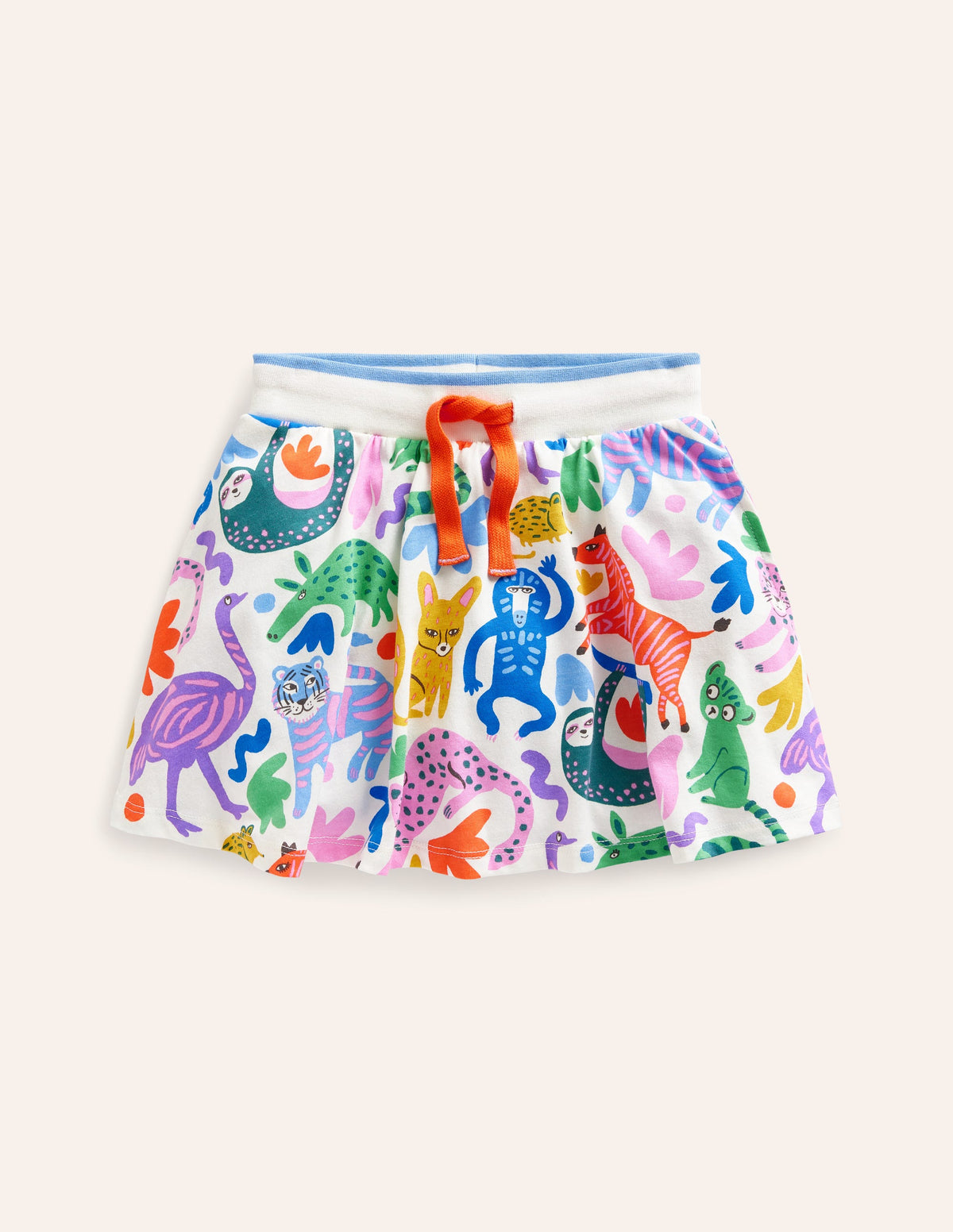 Gemusterter Jersey-Skort-Bunt Safari Freunde - Image 1