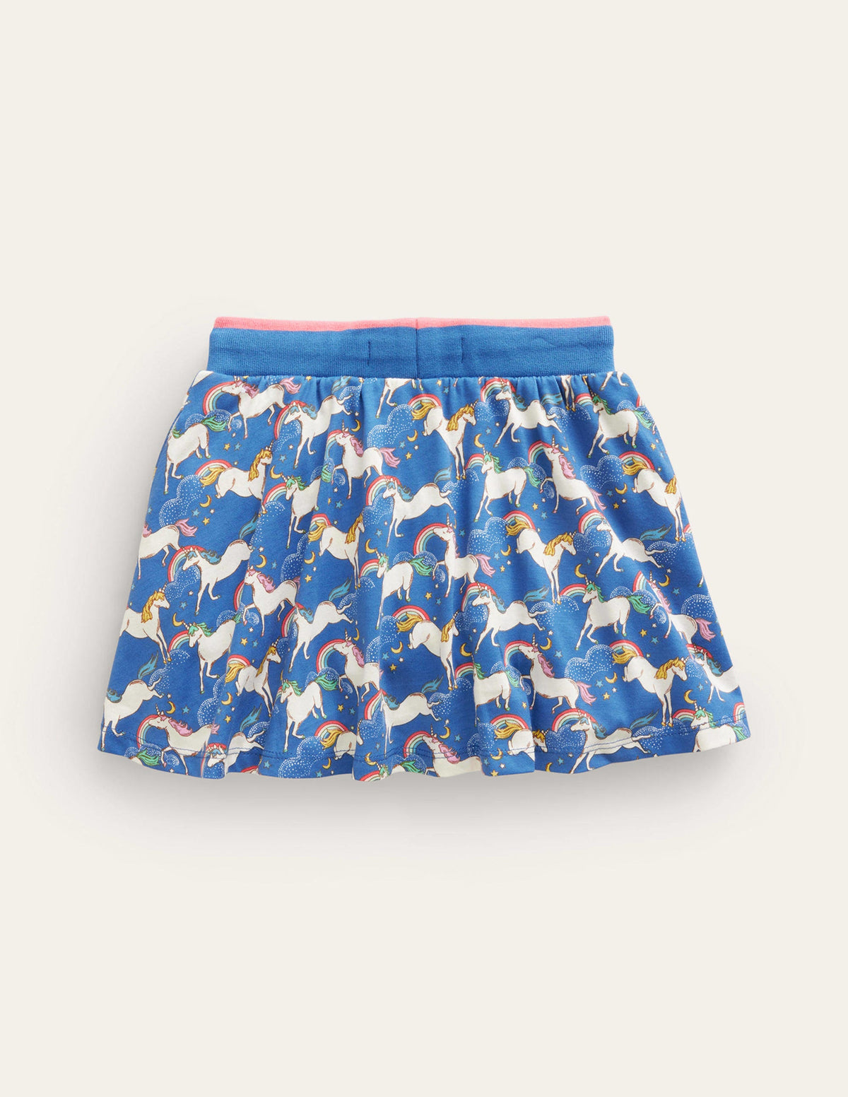 Jupe-short imprimée en jersey-Licorne bleu de Delft - Image 2