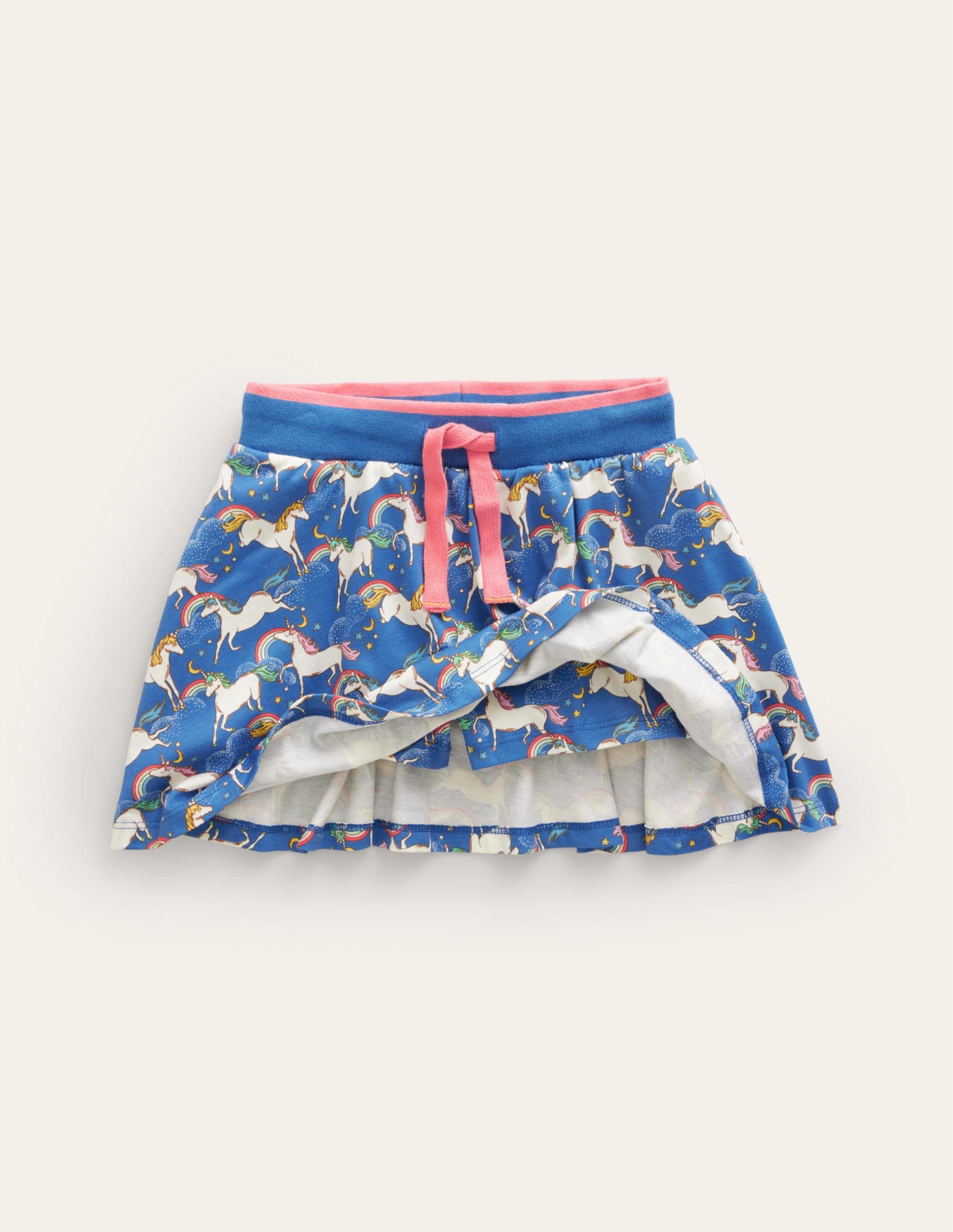 Jupe-short imprimée en jersey-Licorne bleu de Delft - Image 4