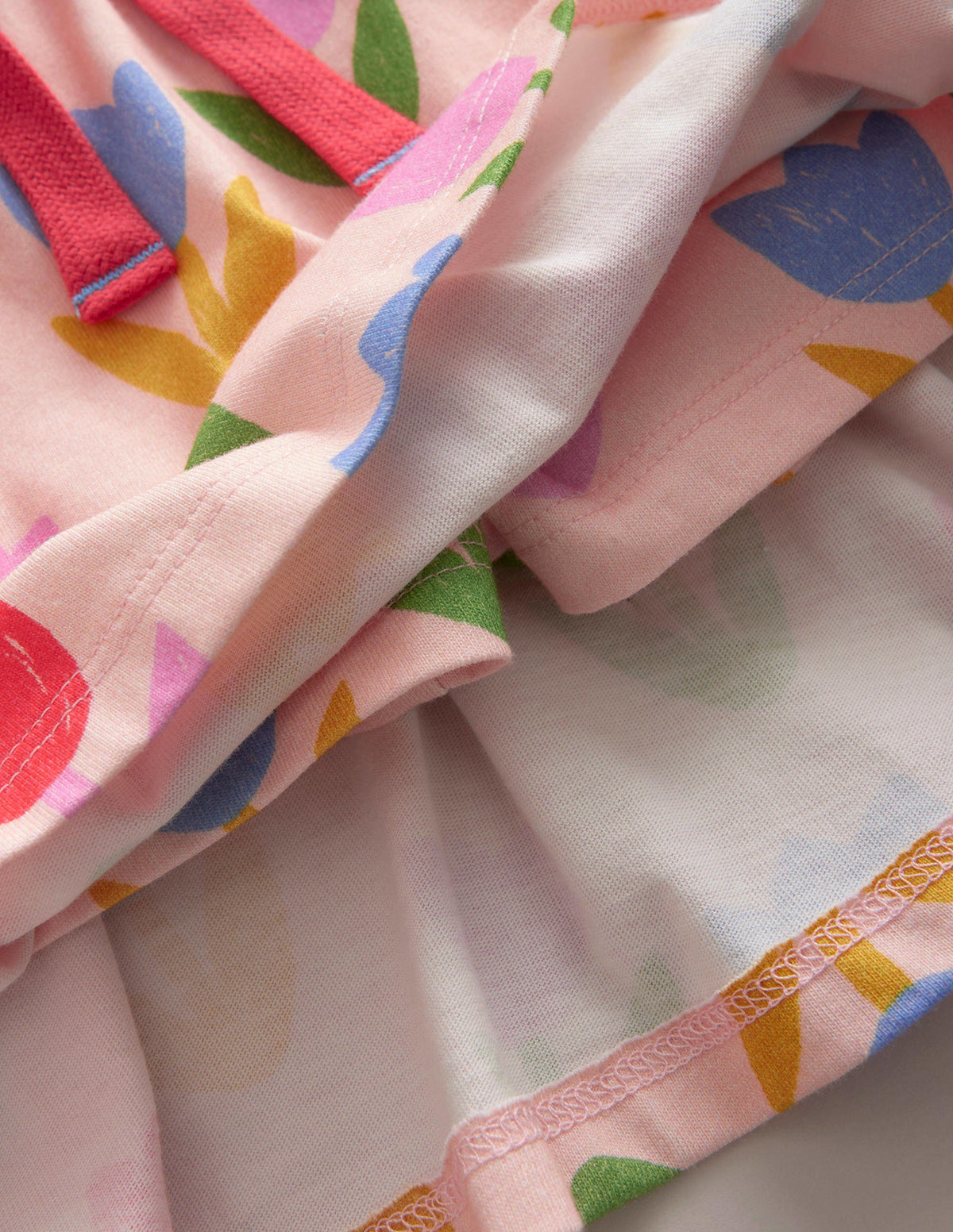 Gemusterter Jersey-Skort-Provence Altrosa Tulpen - Image 3