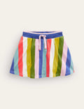Gemusterter Jersey-Skort-Blitzblau/Bunt, Gestreift