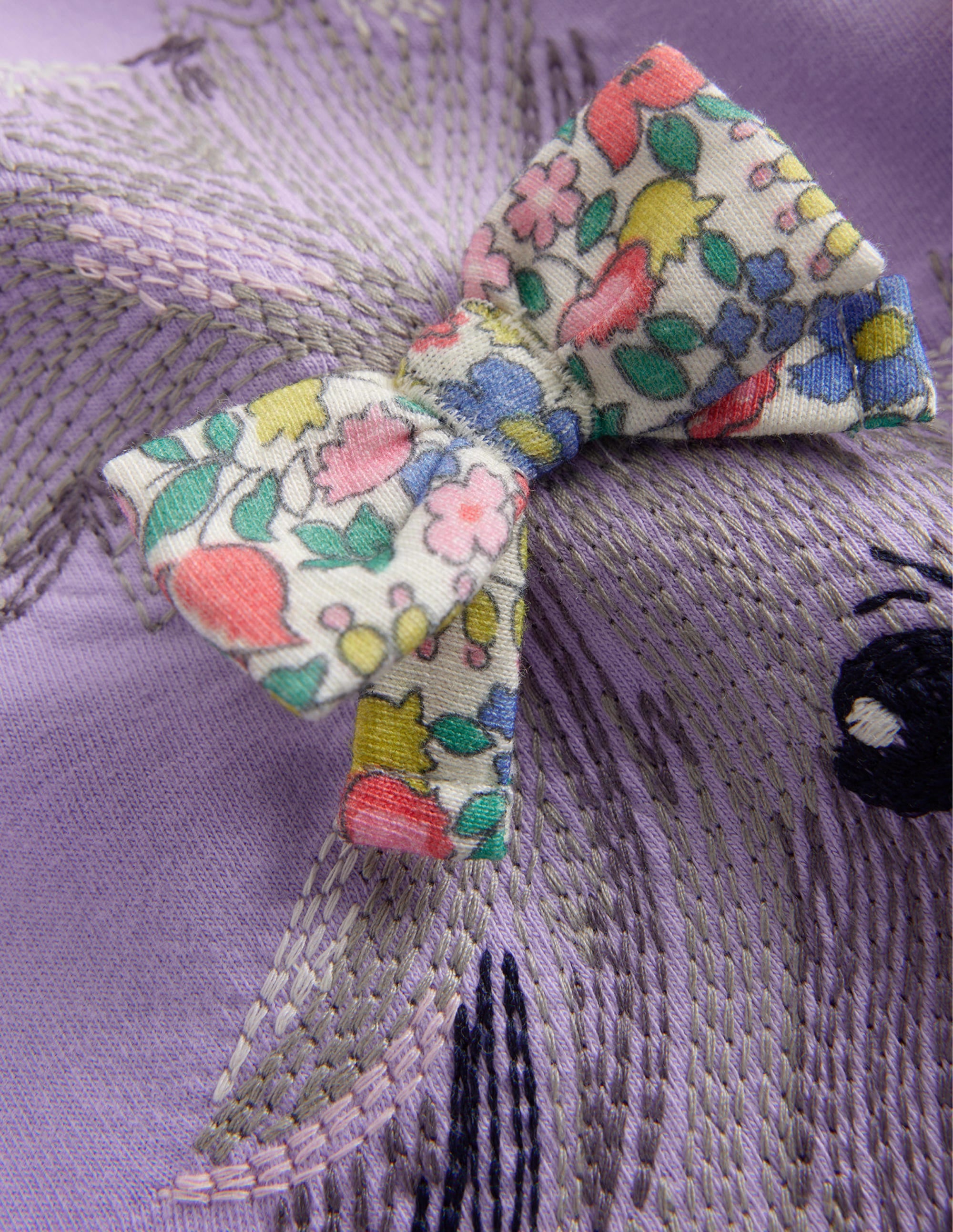 T-Shirt mit Superstitch-Lila Hund - Image 3