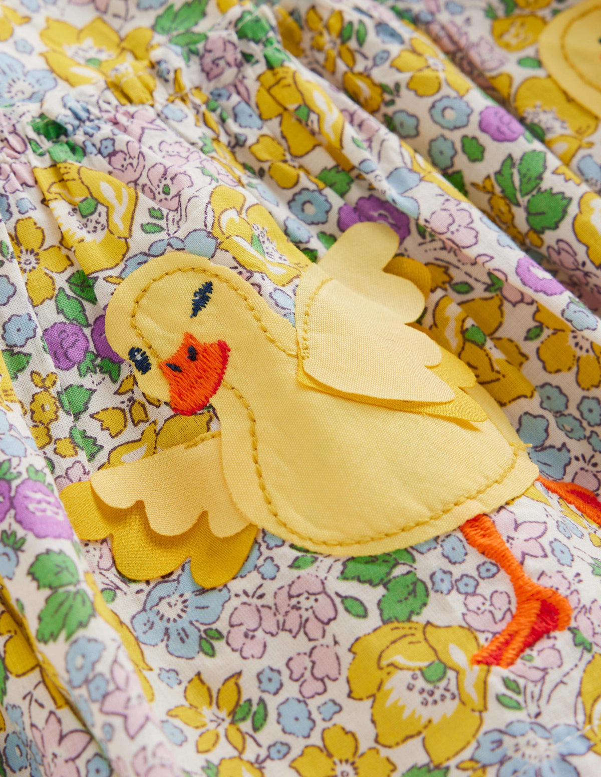 Appliqué Skirt-Yellow Spring Bloom Chicks - Image 3
