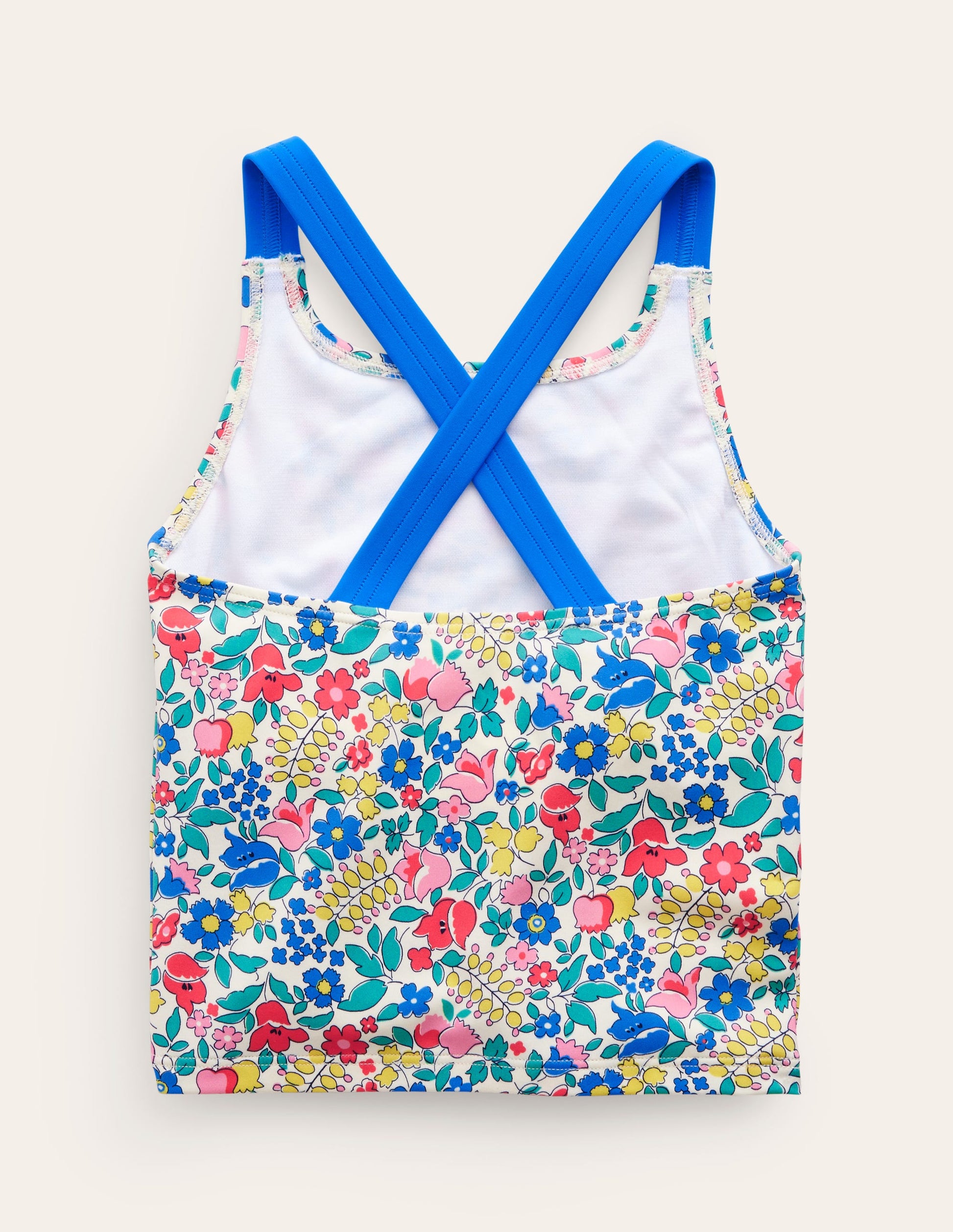 Haut de tankini à dos croisé-Lit de fleurs multi-2