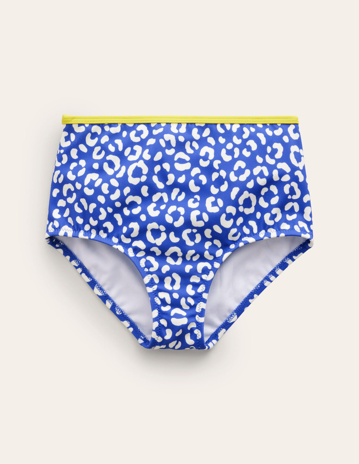 Bikinihose mit hohem Bund-Blau Leopard - Image 1