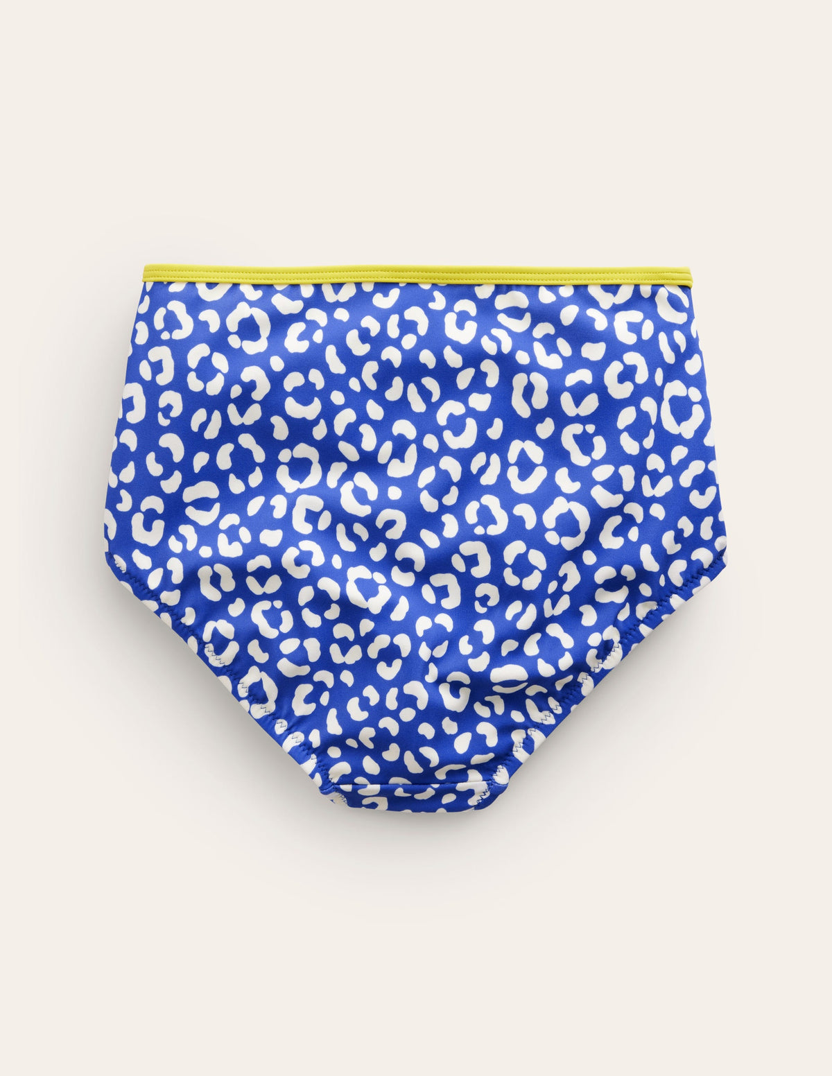 Bikinihose mit hohem Bund-Blau Leopard - Image 2