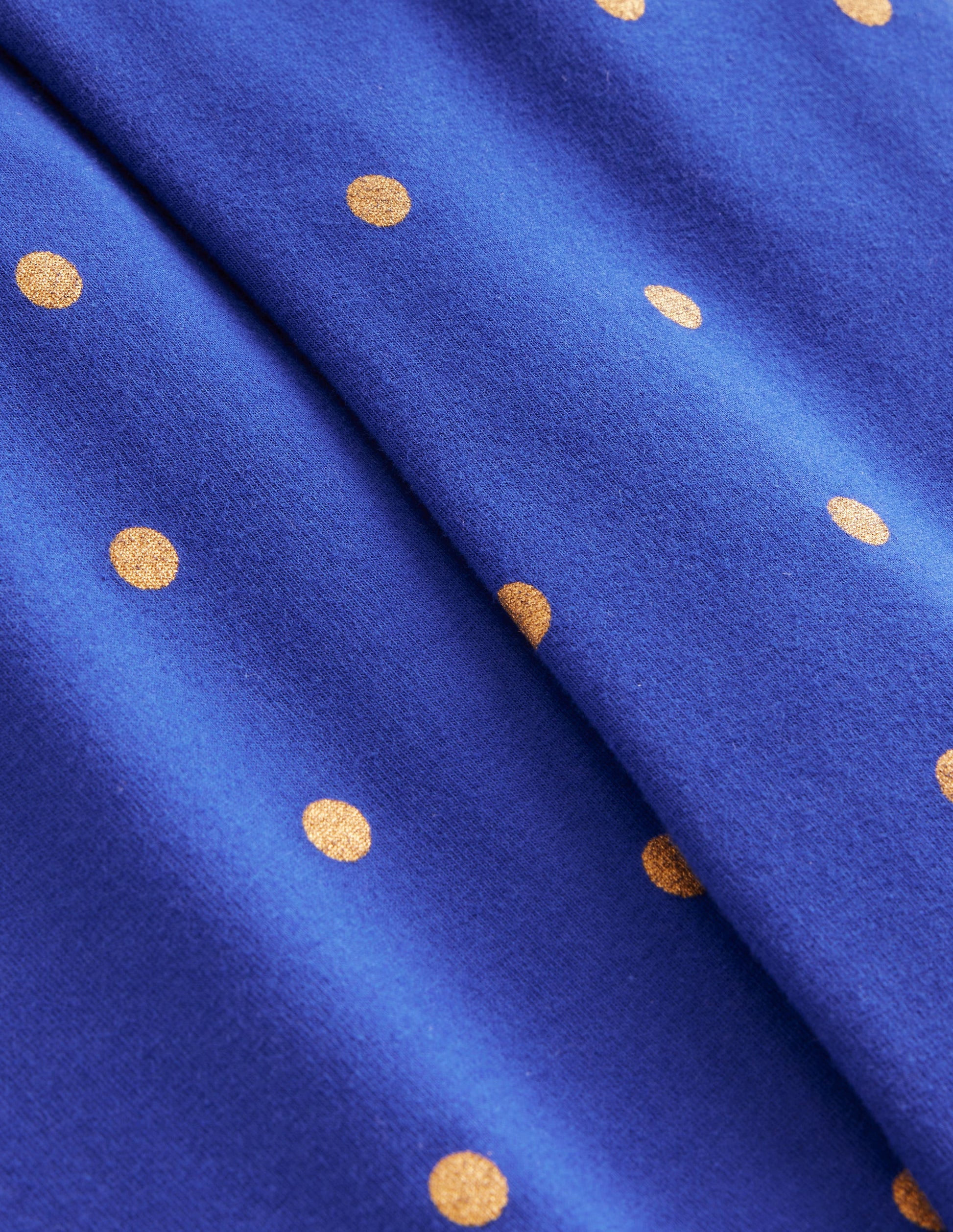 Leggings mit leichtem Schlag und Druck-Marineblau/Gold Gepunktet-3
