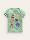 T-Shirt mit Superstitch-Logo-Pistaziengrün Tiere