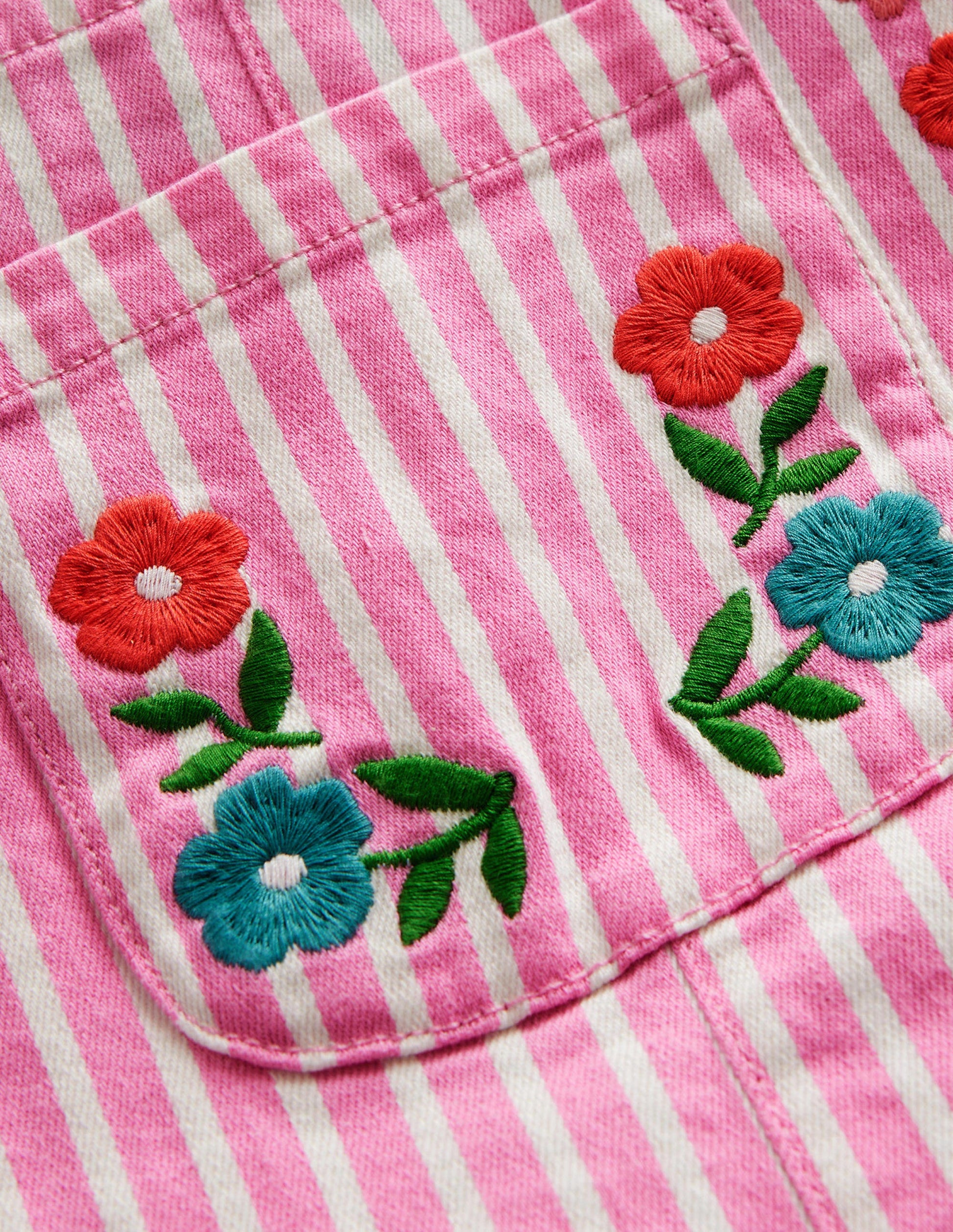 Salopette décontractée-Rayé rose/ivoire-3