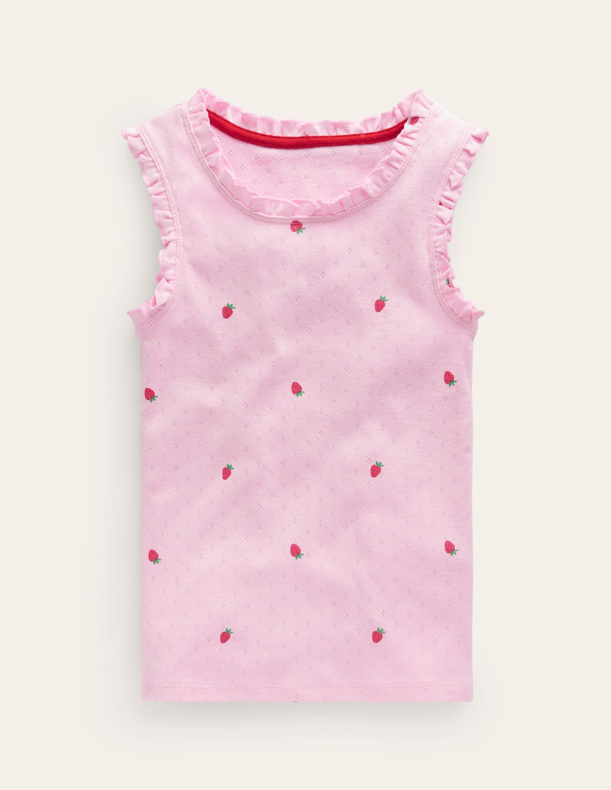 Pointelle-Top-Zuckererbsen Erdbeeren-1