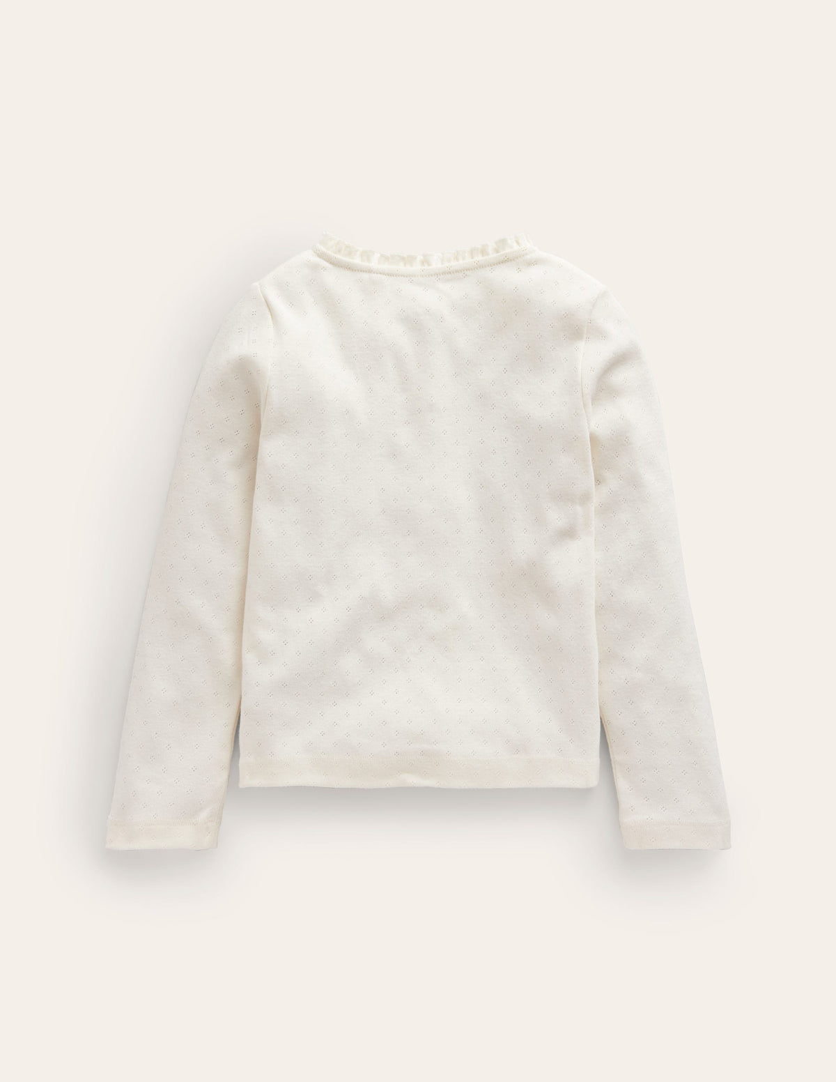 Pointelle-Strickjacke-Vanille - Image 2