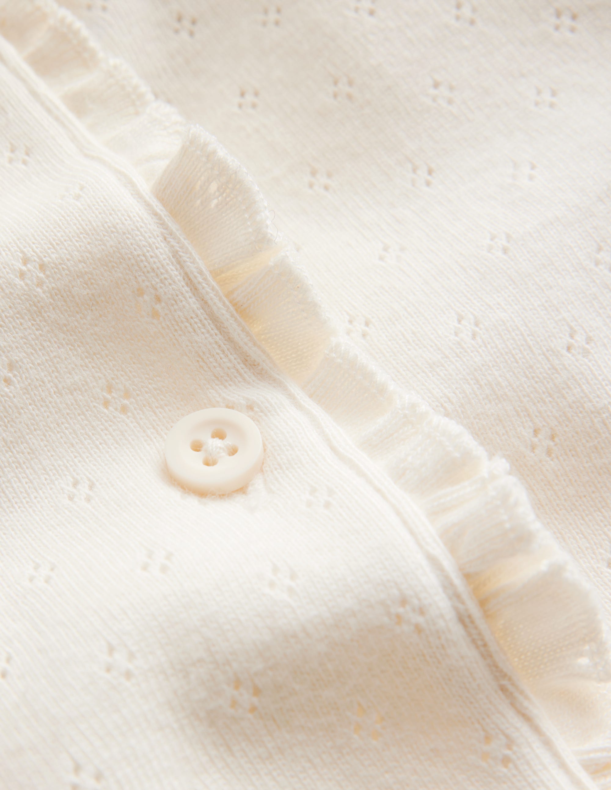 Pointelle-Strickjacke-Vanille - Image 3