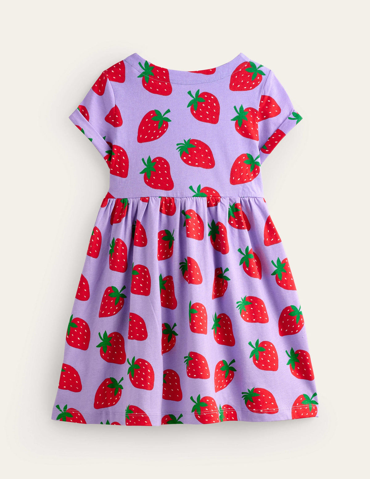 Lustiges Jerseykleid mit kurzen Ärmeln-Parmaviolett Erdbeeren - Image 2
